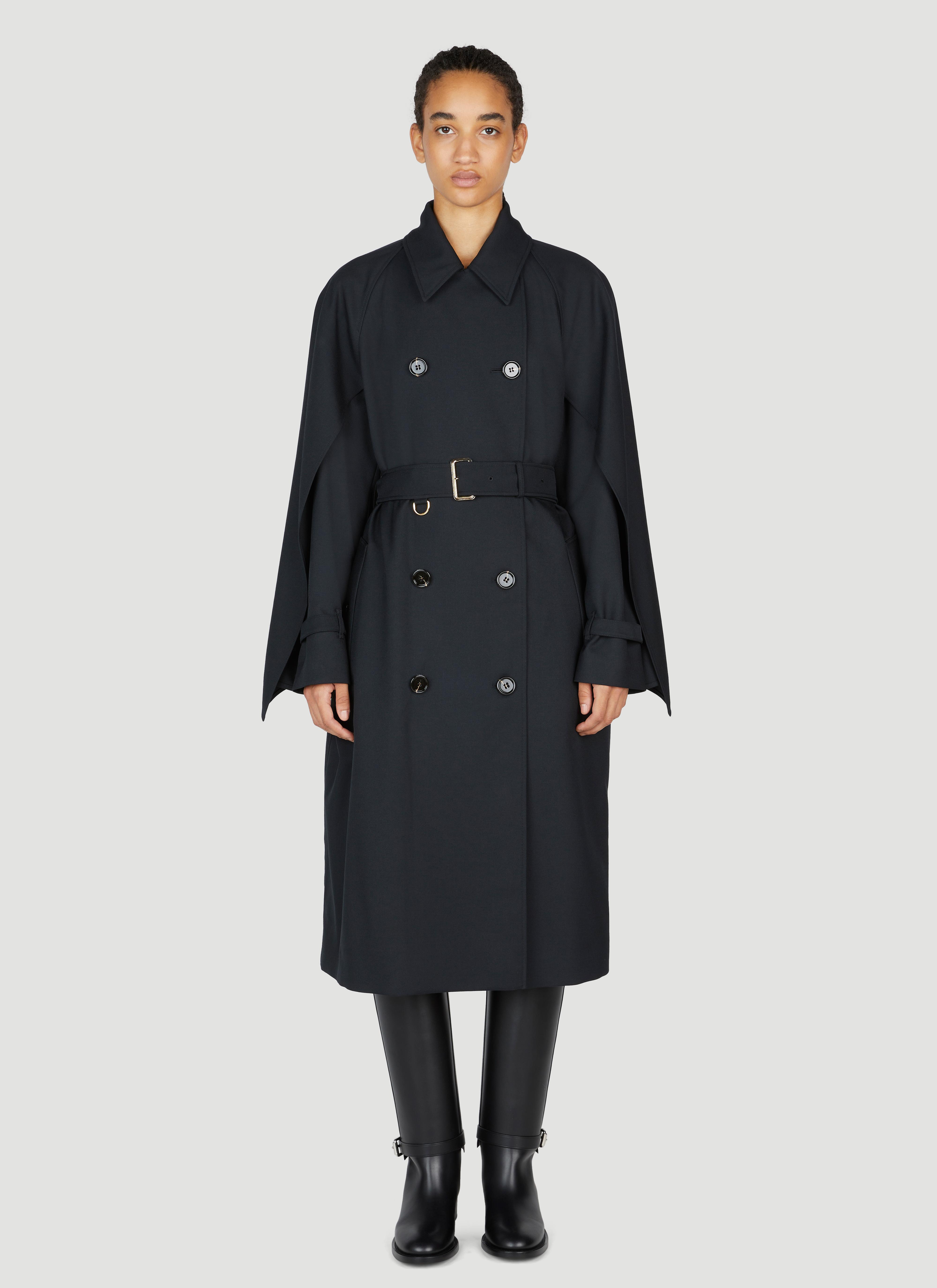 Burberry Cotness Double-breasted Trench Coat in Blue | Lyst