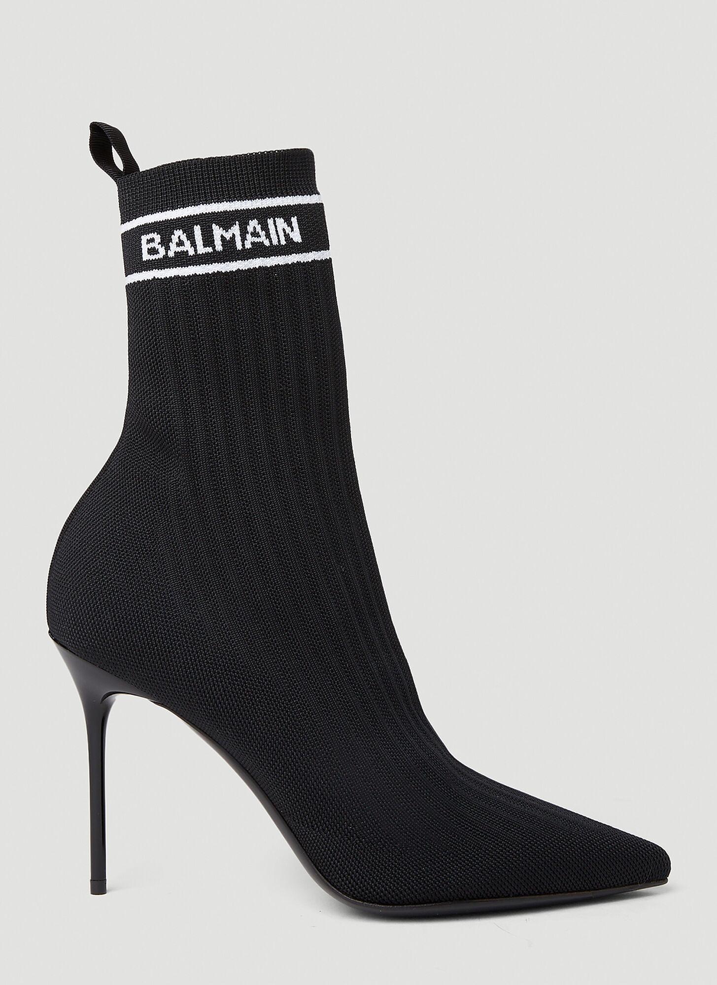Balmain Skye Sock Boots in Black | Lyst