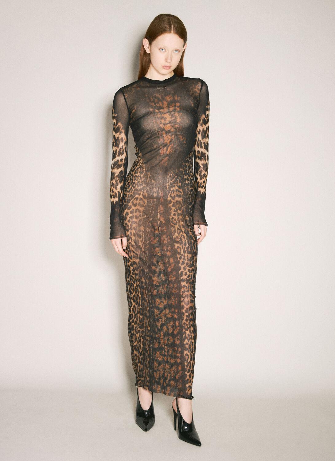 jean paul gaultier leopard long dress Jean Paul Gaultier Leopard Print Long Dress In Brown - 16% Off