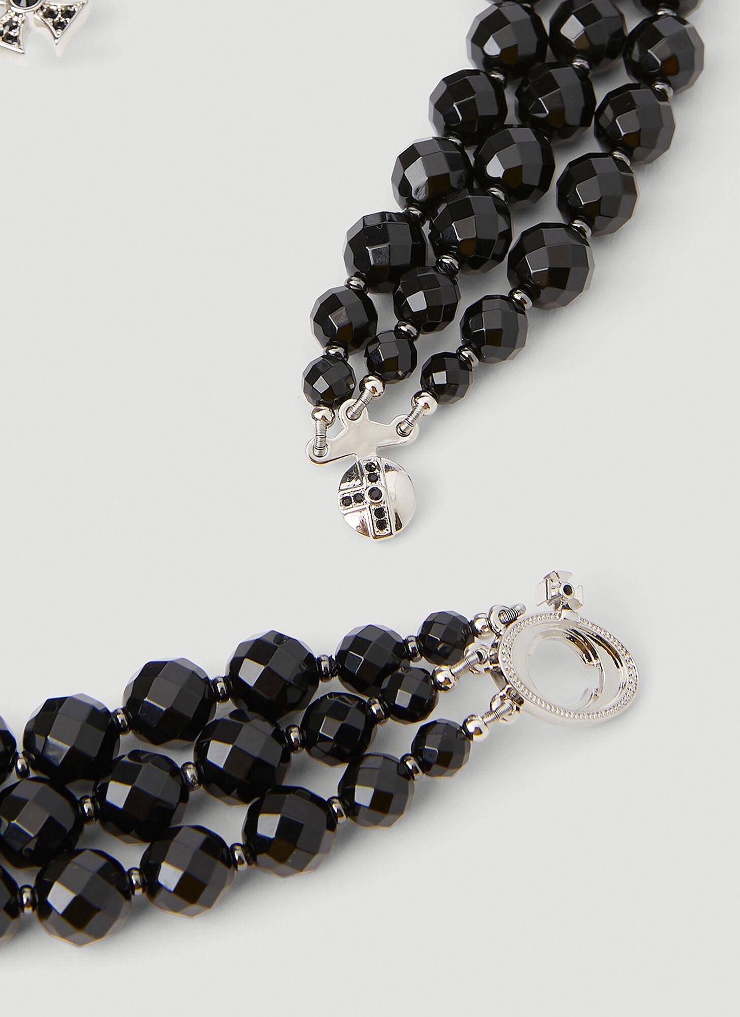 【Vivienne Westwood】Messaline 3 row choker Vivienne Westwood Messaline Orb three-row Chocker | Black