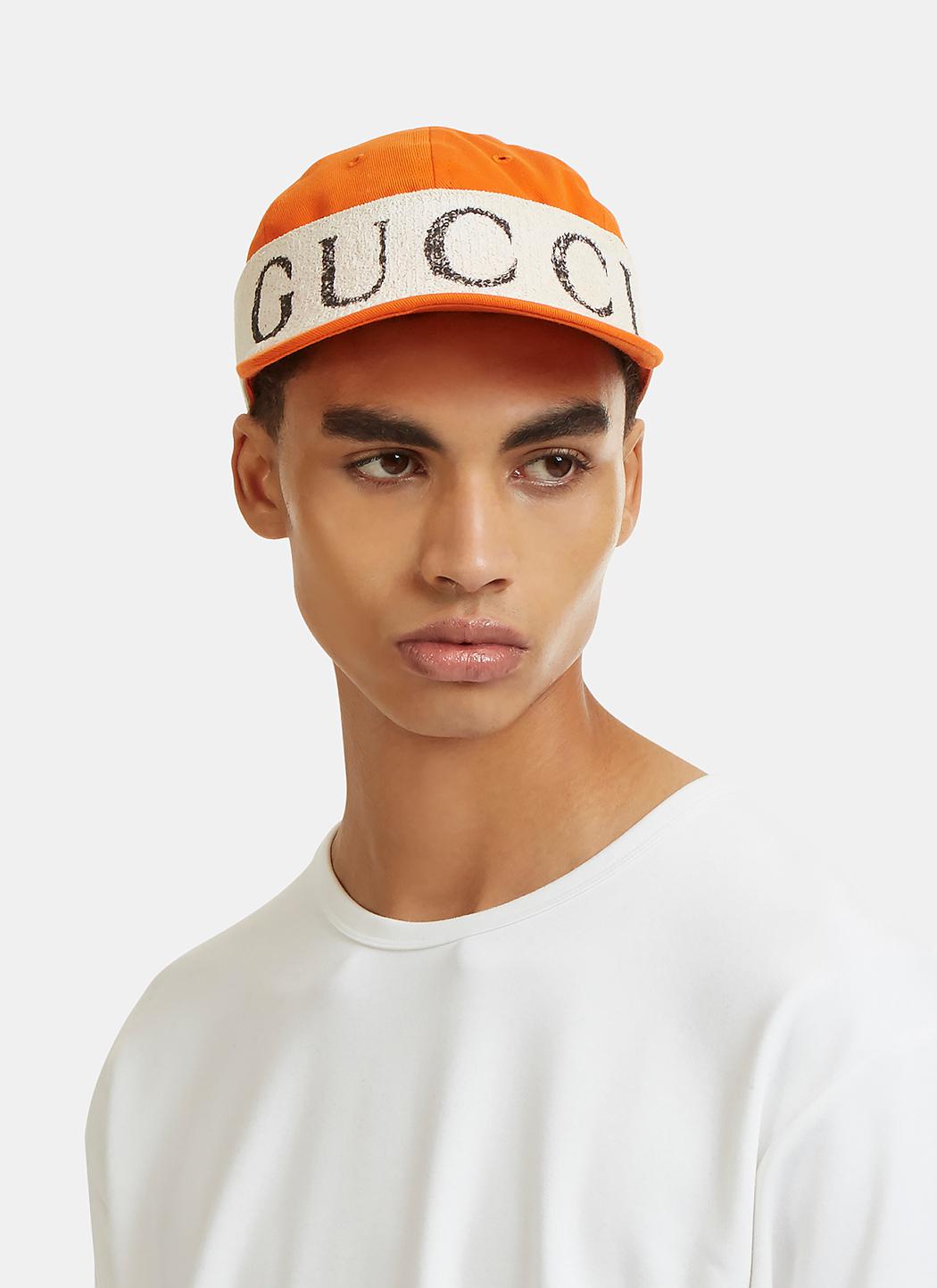 orange gucci hat