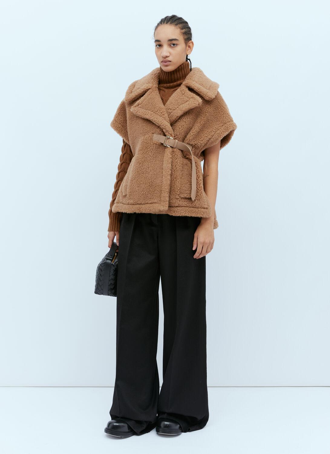 Max Mara Teddy Gilet Cape in Natural | Lyst