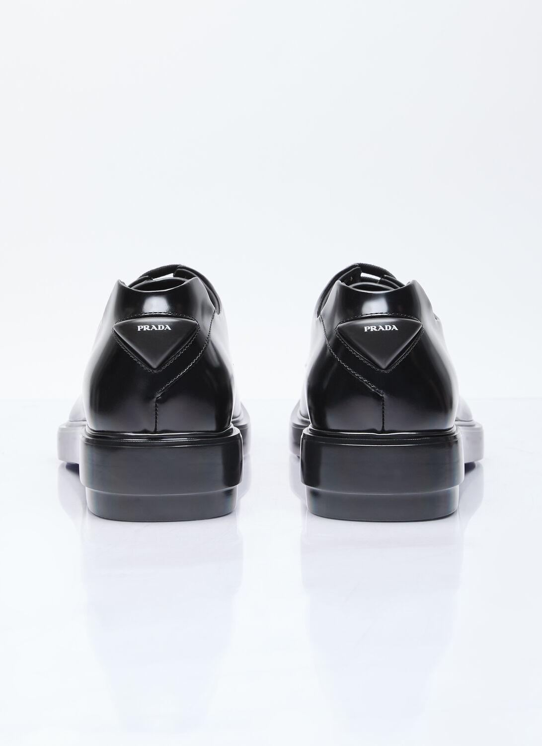 Prada Square Toe Derby Shoes in Black for Men | Lyst