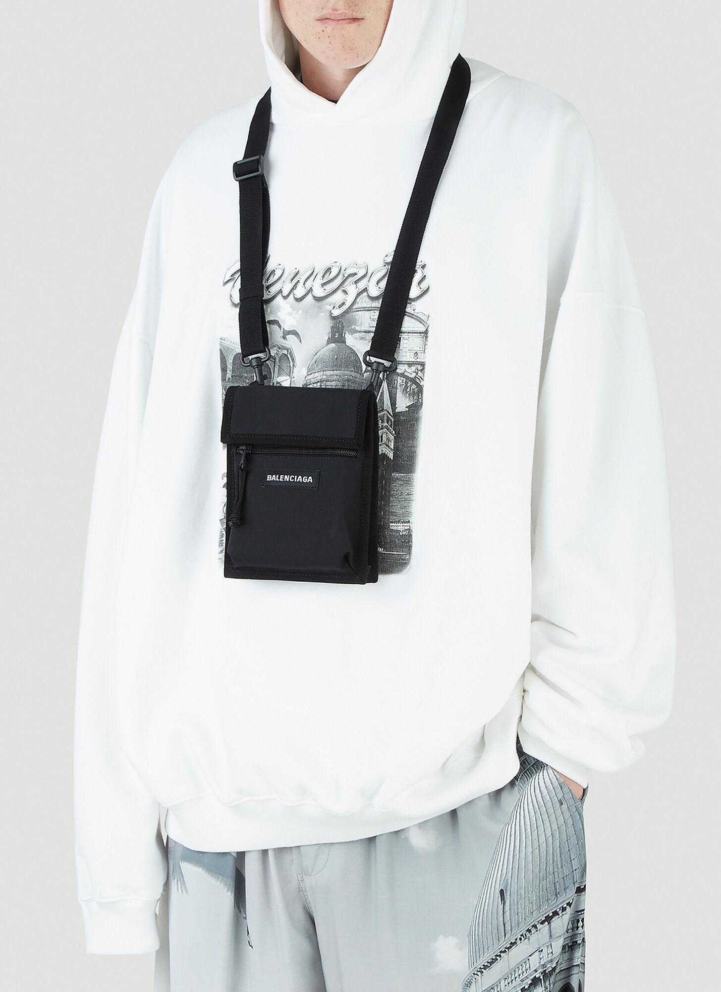 balenciaga black explorer pouch