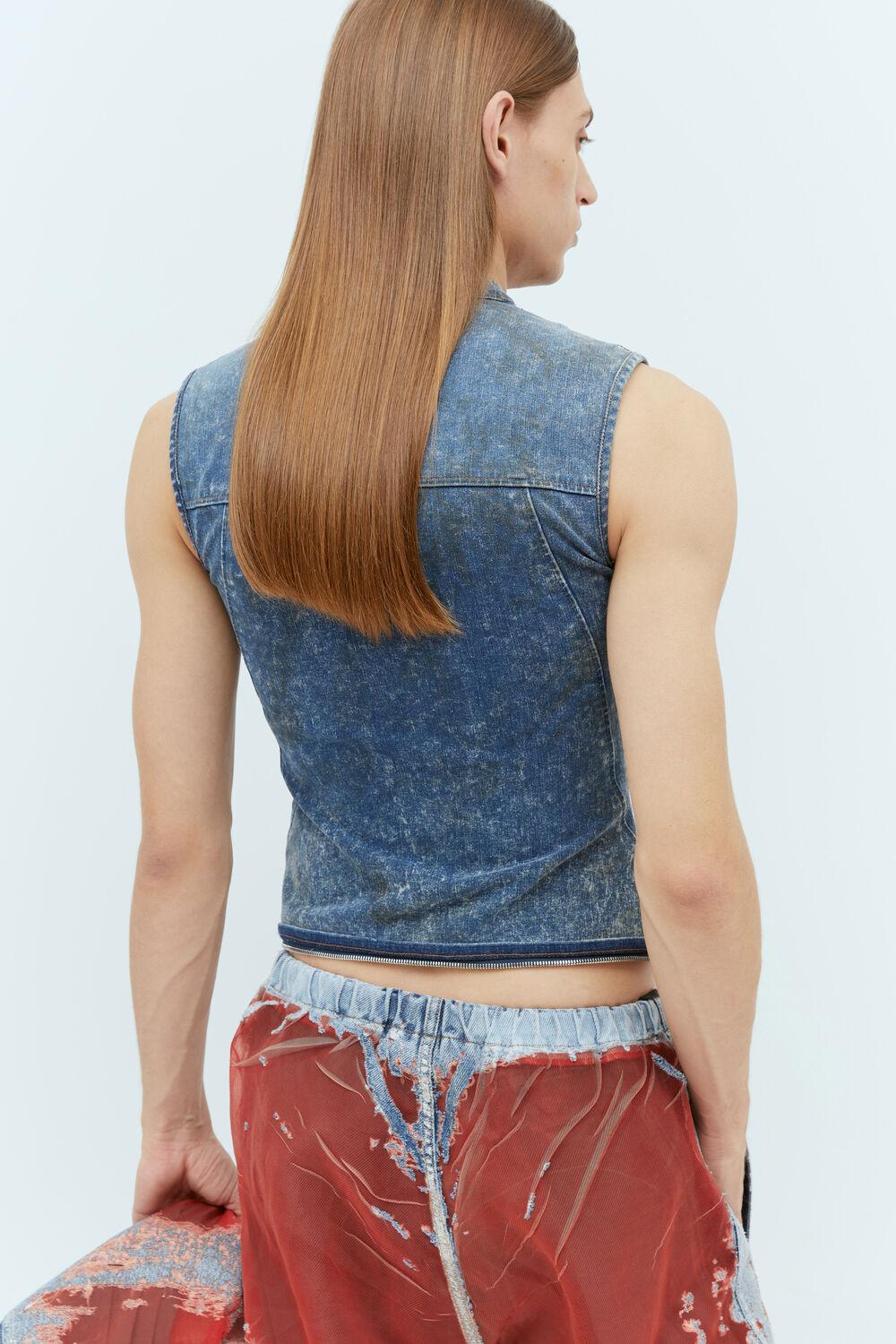 DIESEL D-nata-fse Denim Vest in Blue for Men | Lyst