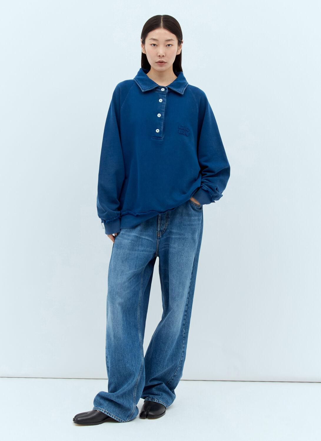 Miu Miu ロゴパッチ ポロスウェットシャツ org.jpg