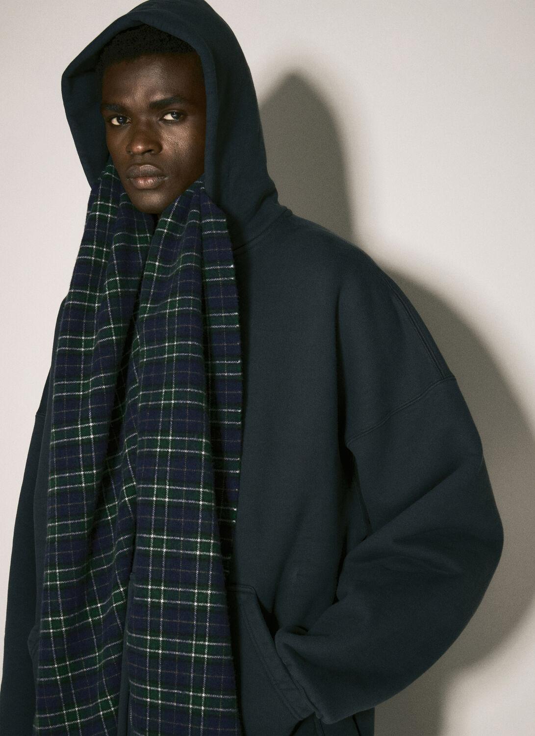 Balenciaga Unity Sports Icon Scarf Hooded Sweatshirt in Blue