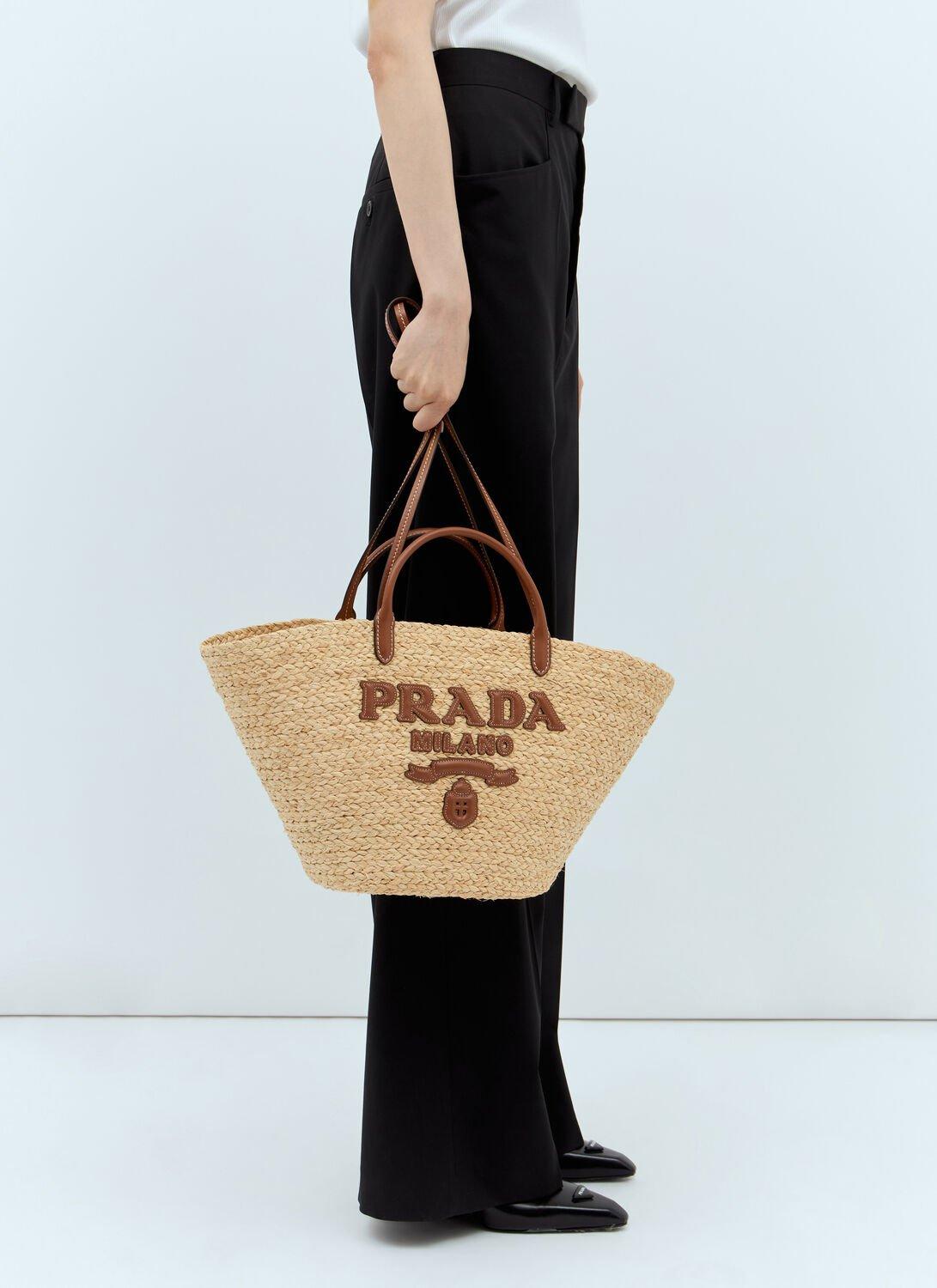 トートバッグ PRADA large shopping bag in raffia Prada Large Crochet Tote Bag | Saks Fifth Avenue