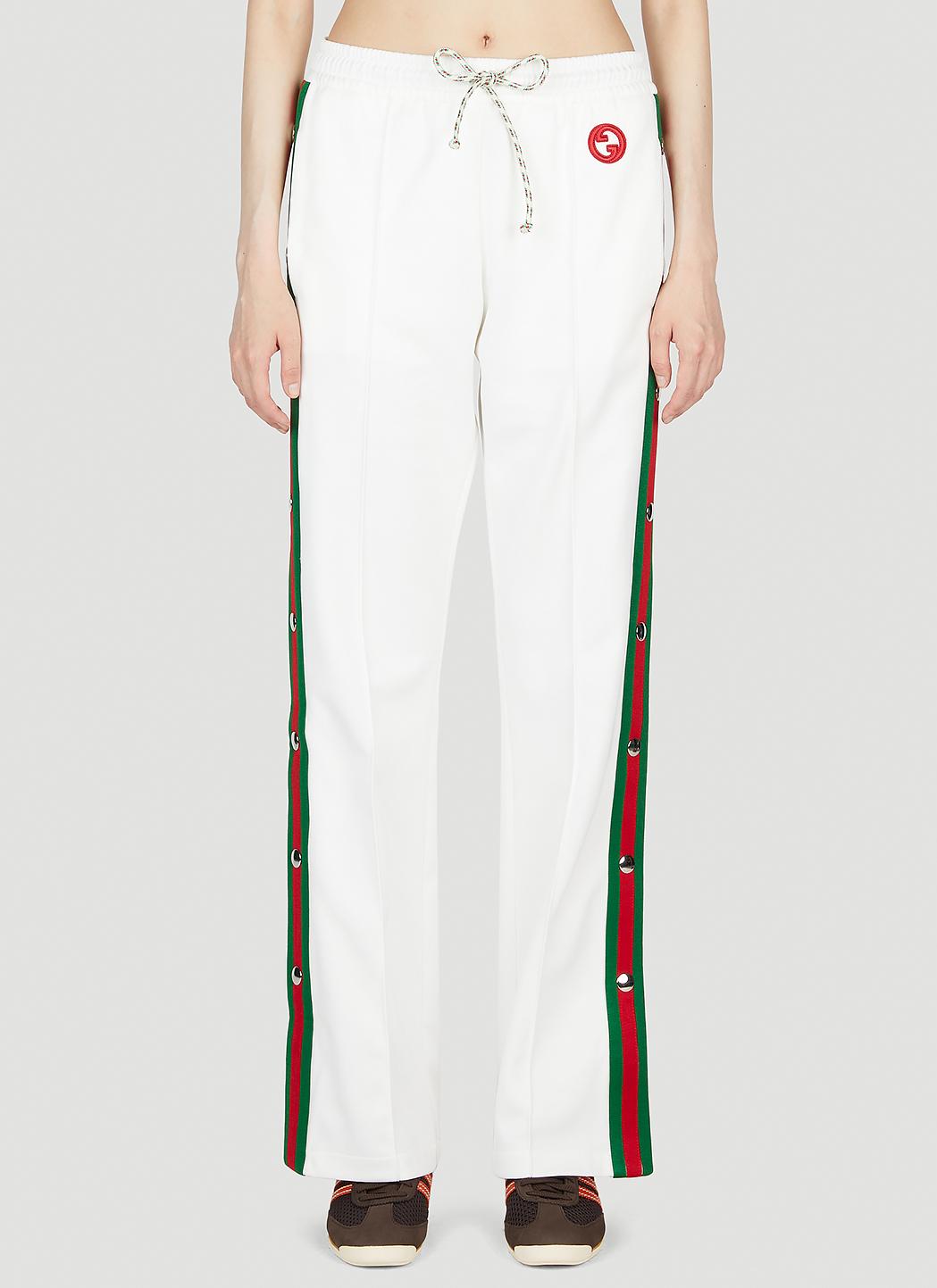 Gucci Striped Track Pants in White | Lyst