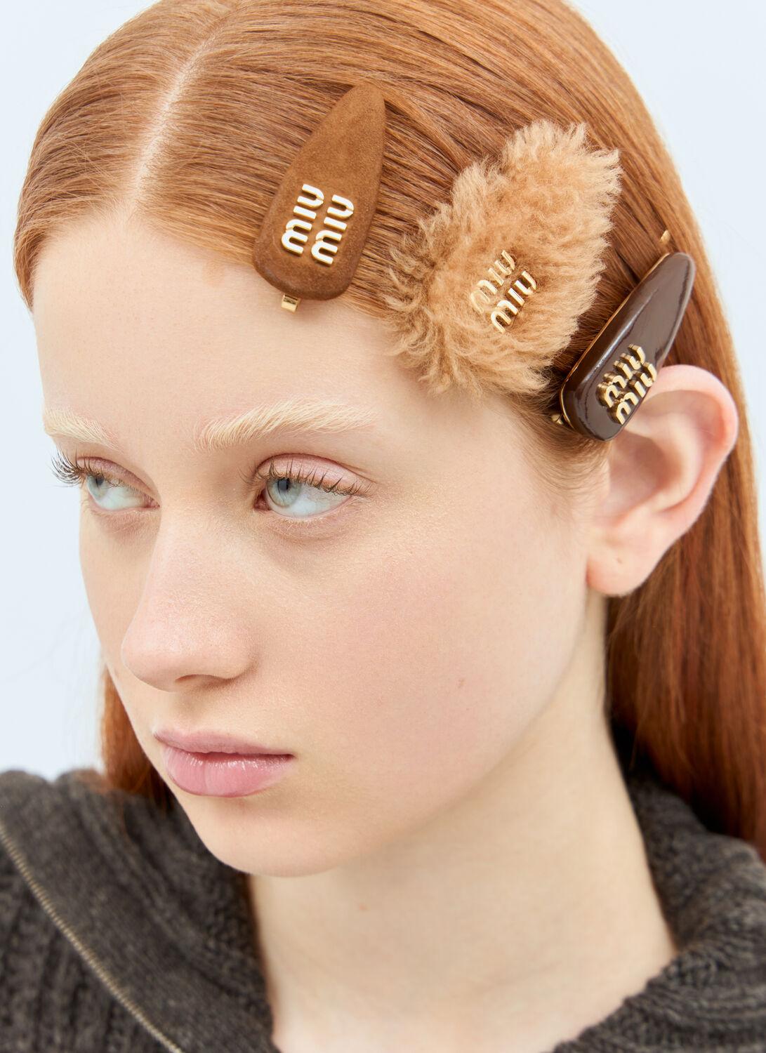 【Miu Miu 】Logo-Lettering Hair Clip Miu Miu | Accessories | Miu Miu Logolettering Hair Clips 2