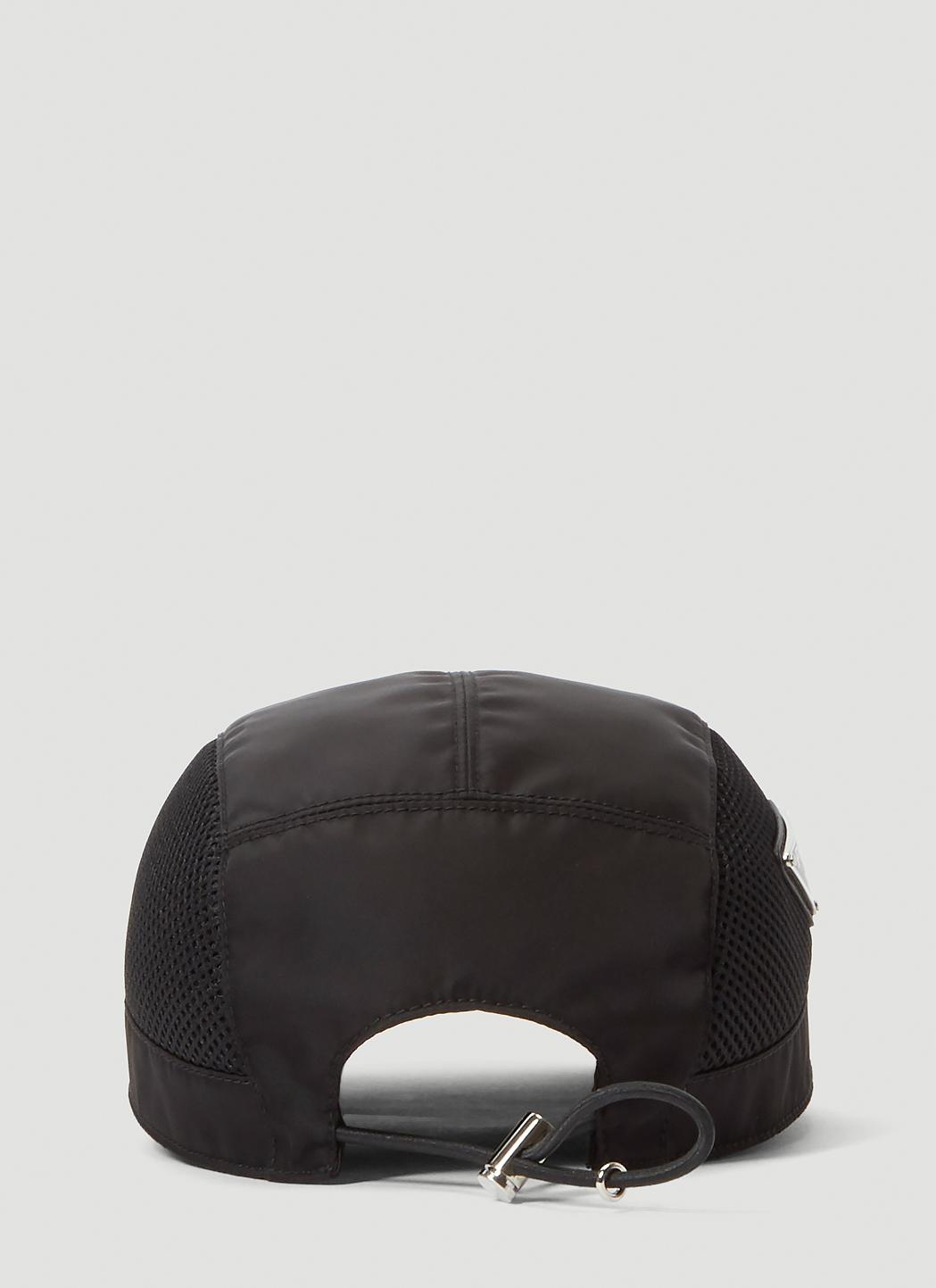 Prada Synthetic Mesh-panel Nylon Baseball Cap in Black for Men - Lyst