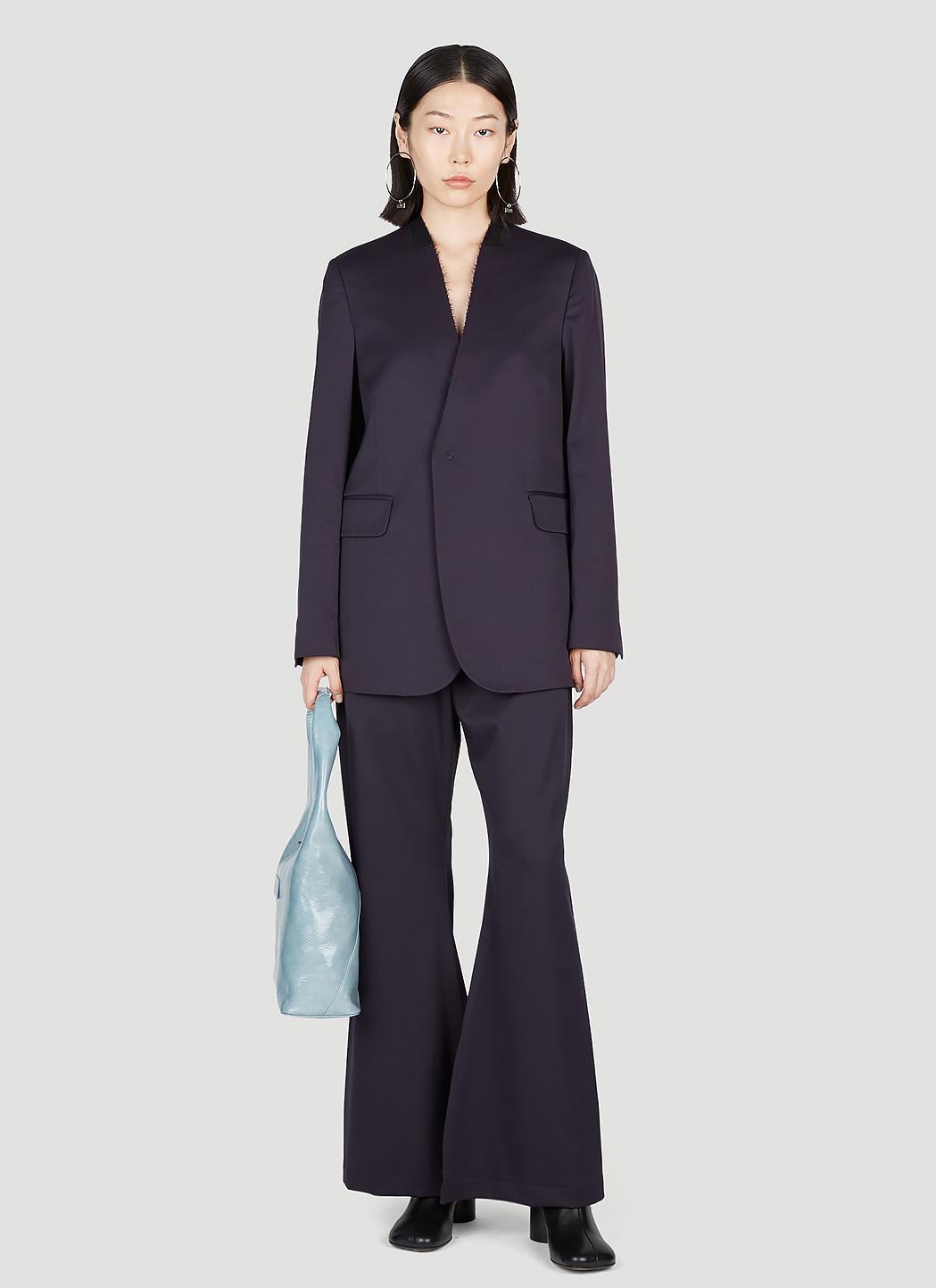 MM6 by Maison Martin Margiela Collarless Blazer in Blue Lyst Canada