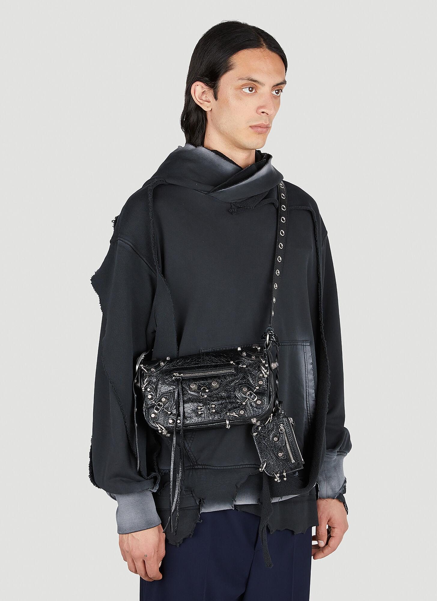 Balenciaga Le Cagole Piercing Crossbody Bag in White for Men Balenciaga Le Cagole Piercing Crossbody Bag in White for Men