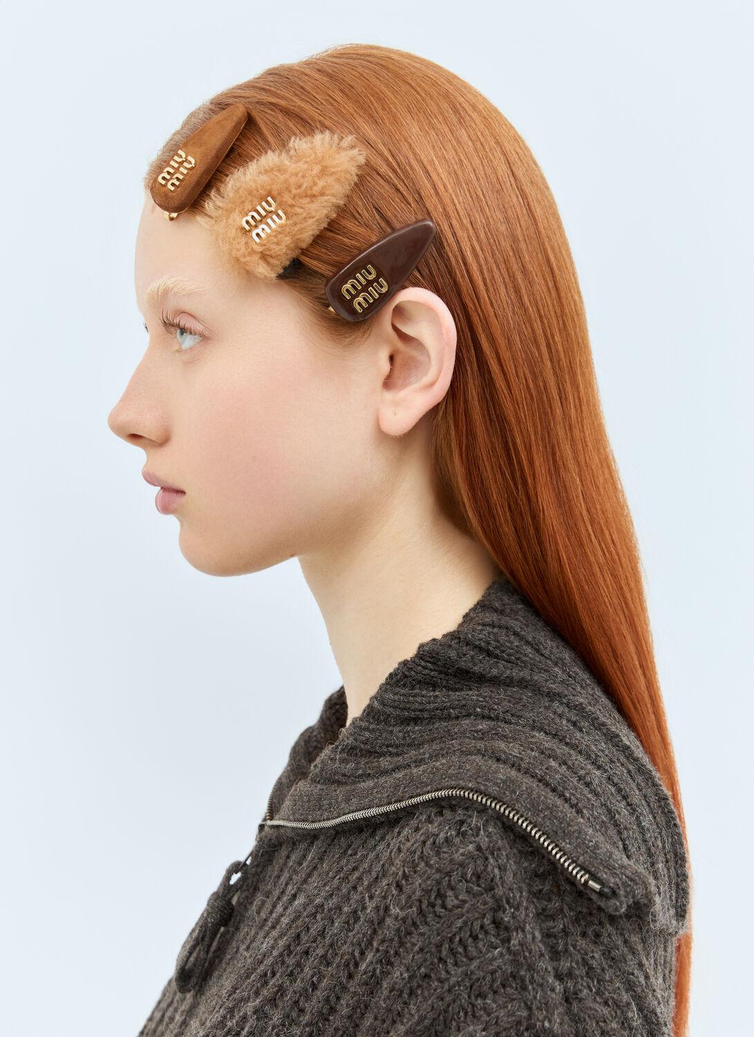 ヘアアクセサリー Miu Miu Set Of Hair Clips Miu Miu Hair Clip Set - White | Editorialist