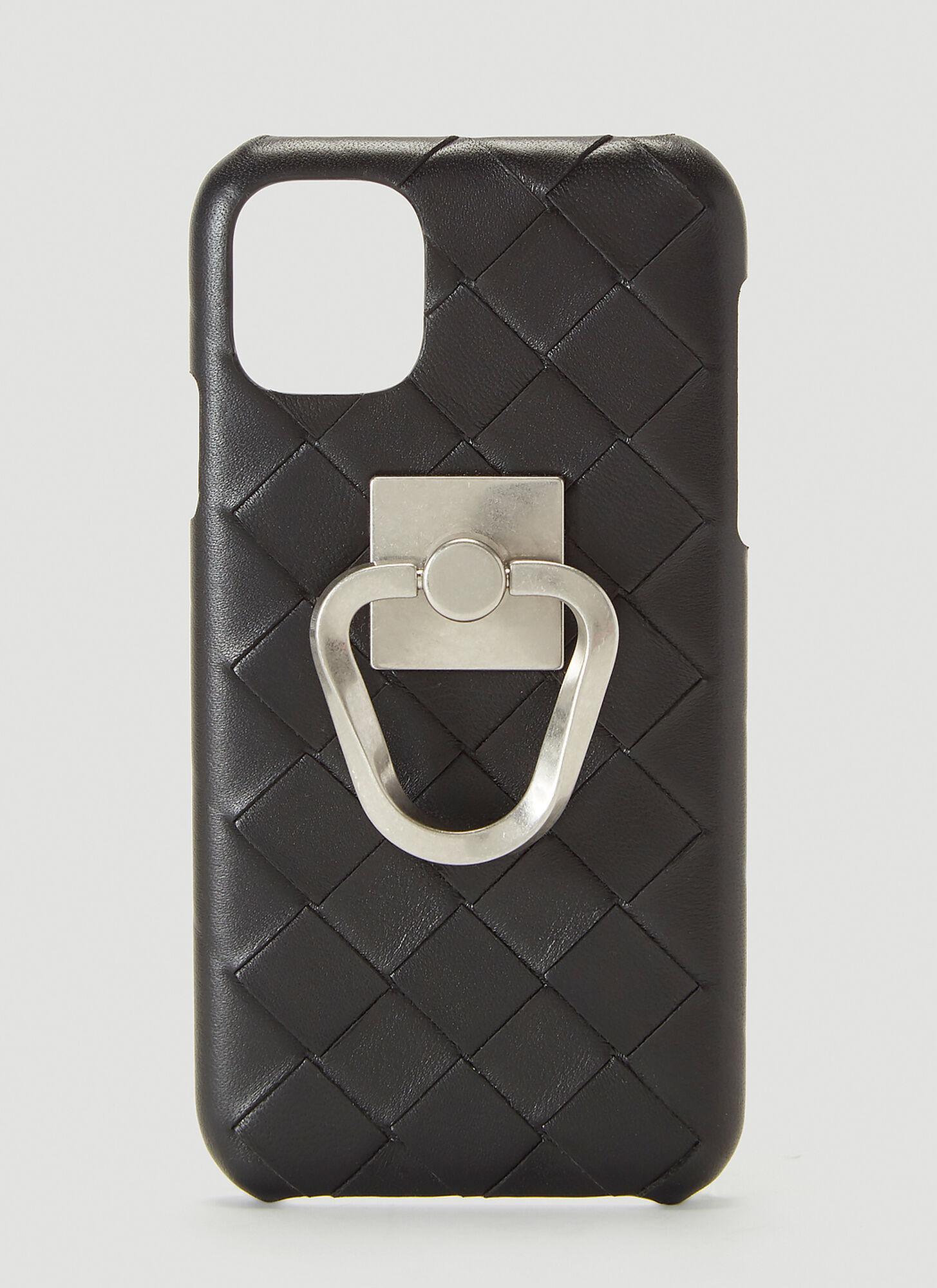 Bottega Veneta Woven Leather Iphone 11 Case in Black | Lyst