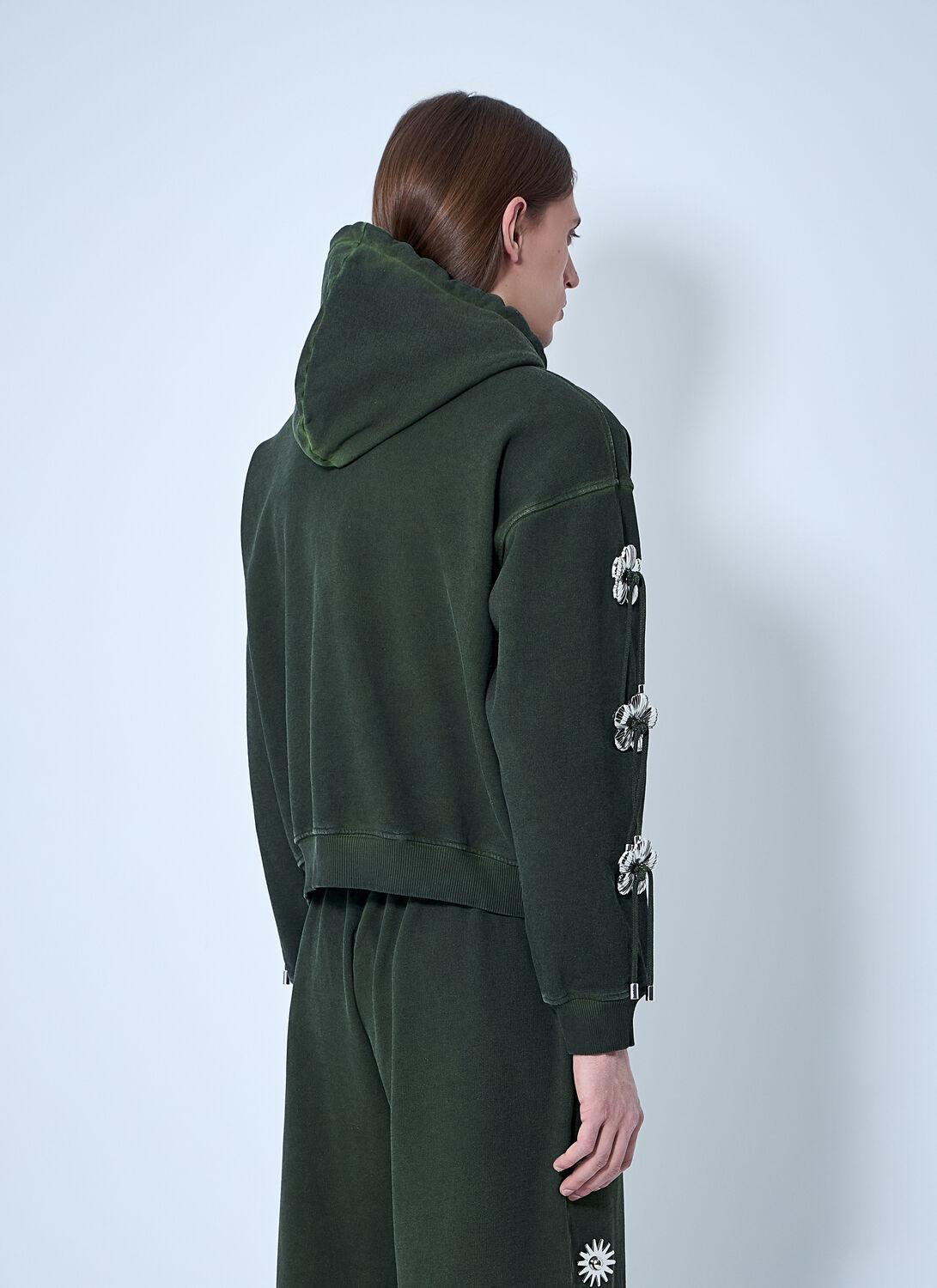 Chopova Lowena Dallas Hooded Sweatshirt in Green | Lyst