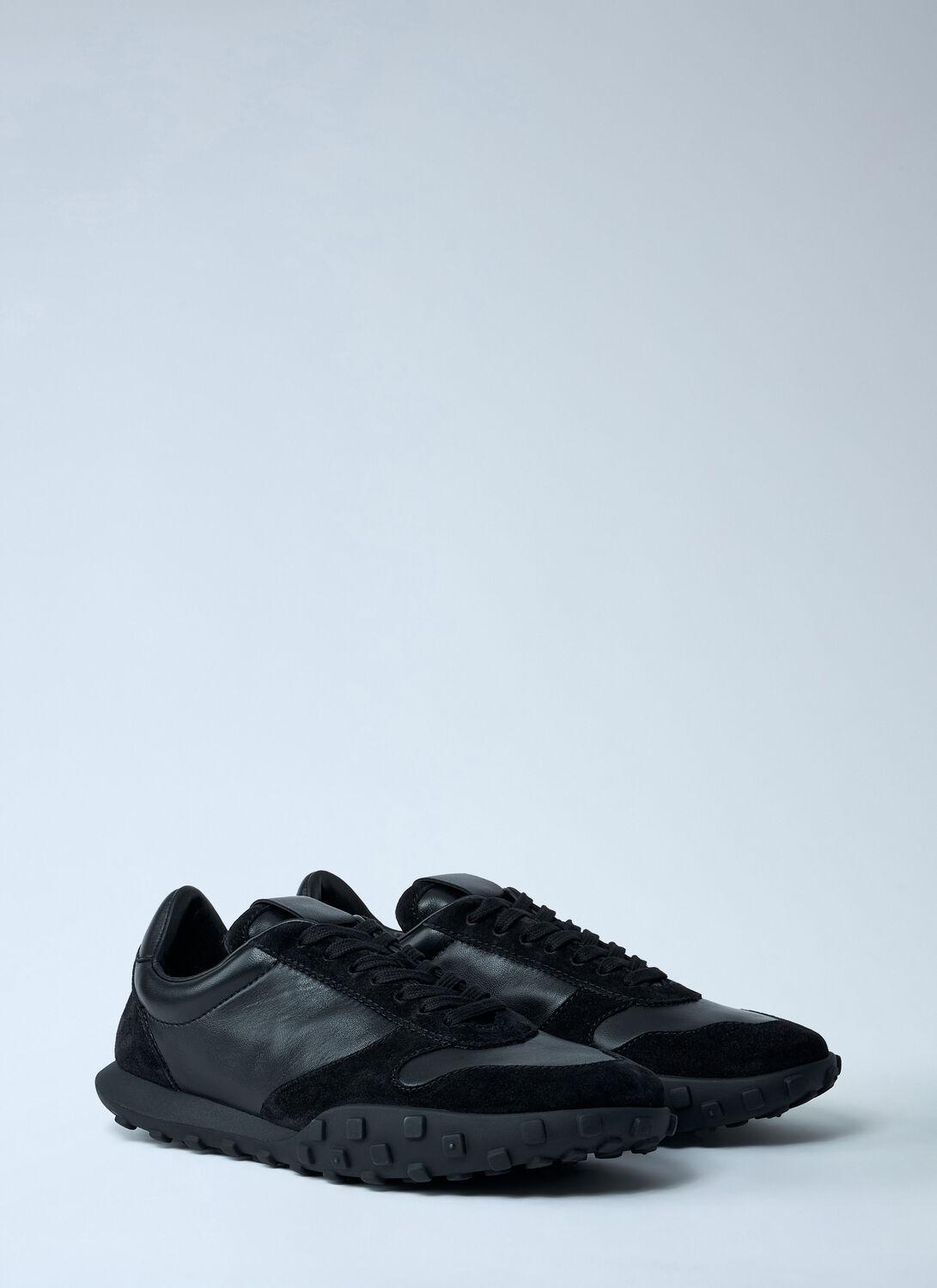 スニーカー Jil Sander Two-Tone Fabric And Suede Sneakers Jil Sander Two-tone Fabric And Suede Sneakers For Women In