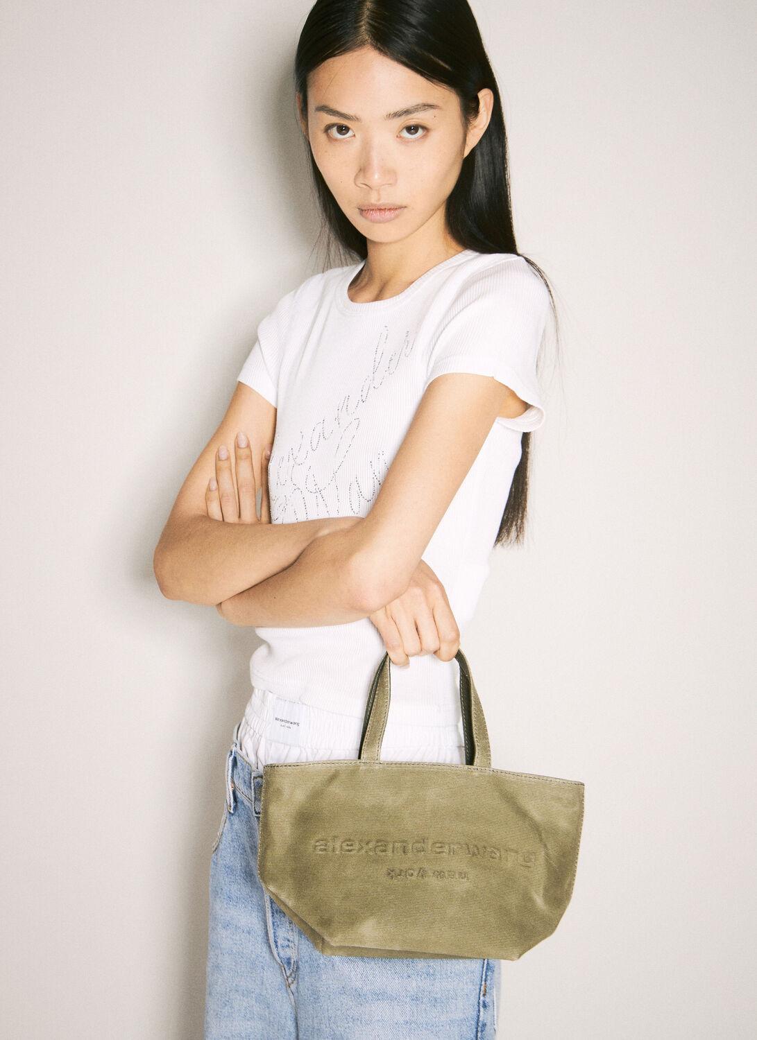 トートバッグ Alexander Wang Punch Shopper Bag - Leather - Beige Alexander Wang Mini Punch logo-embossed Leather Tote Bag
