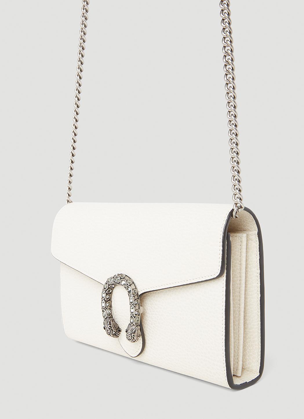 Gucci Dionysus Mini Chain Wallet in White