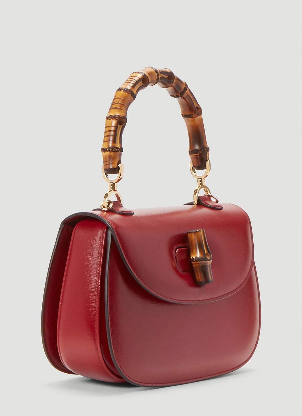 Gucci Bamboo 1947 mini bag in red leather