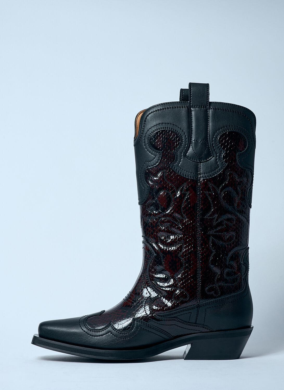 【関税＆送料込み】Ganni Butterfly Boots Ganni Studs High Boot Crinkle Oleatex Black | BSTN Store