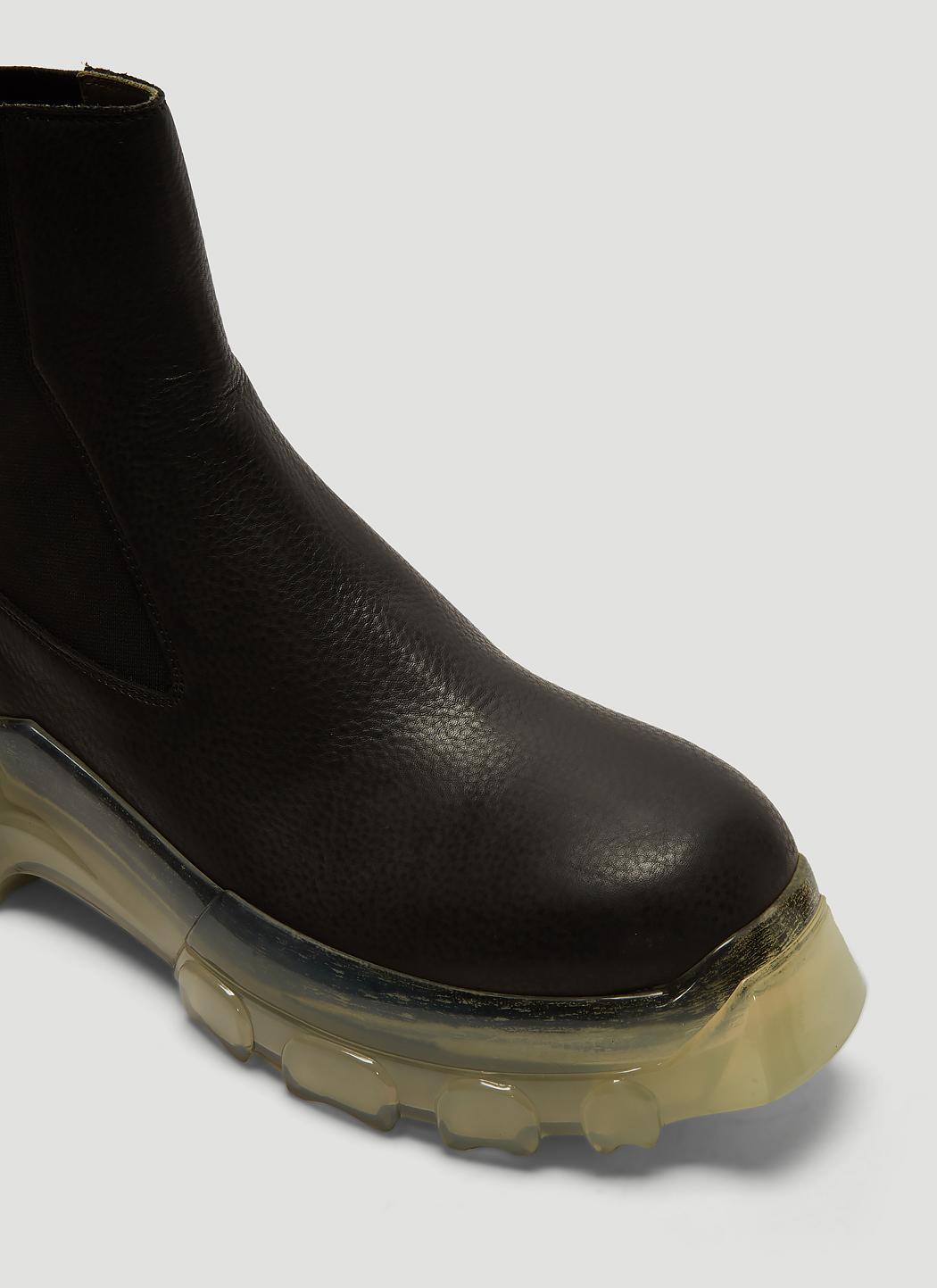 Rick Owens Leather Bozo Tractor Beetle Boots In Black - Lyst
