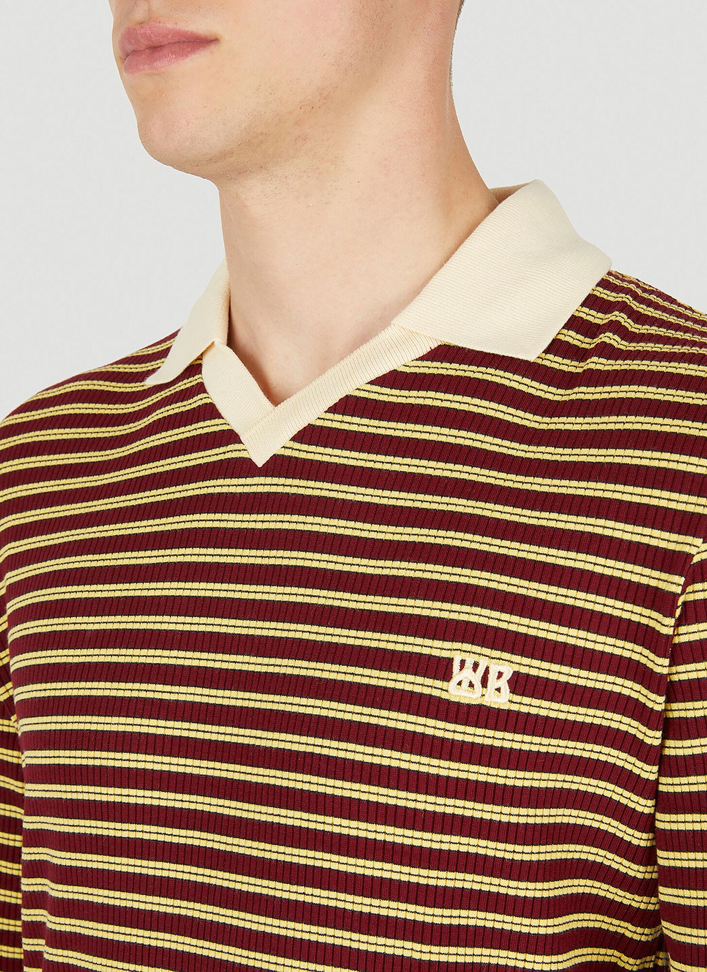 Wales Bonner Sonic Polo Shirt in Brown for Men | Lyst