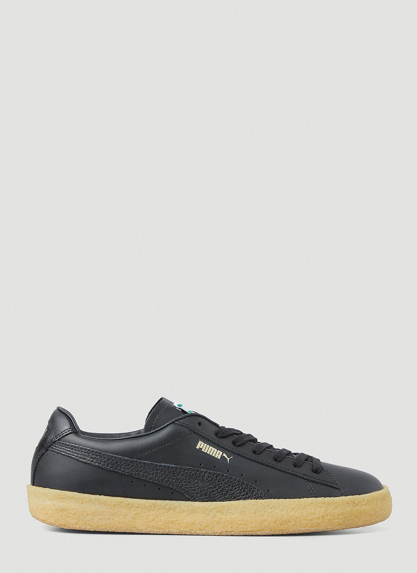 PUMA Suede Crepe Leather Sneakers in Black for Men | Lyst