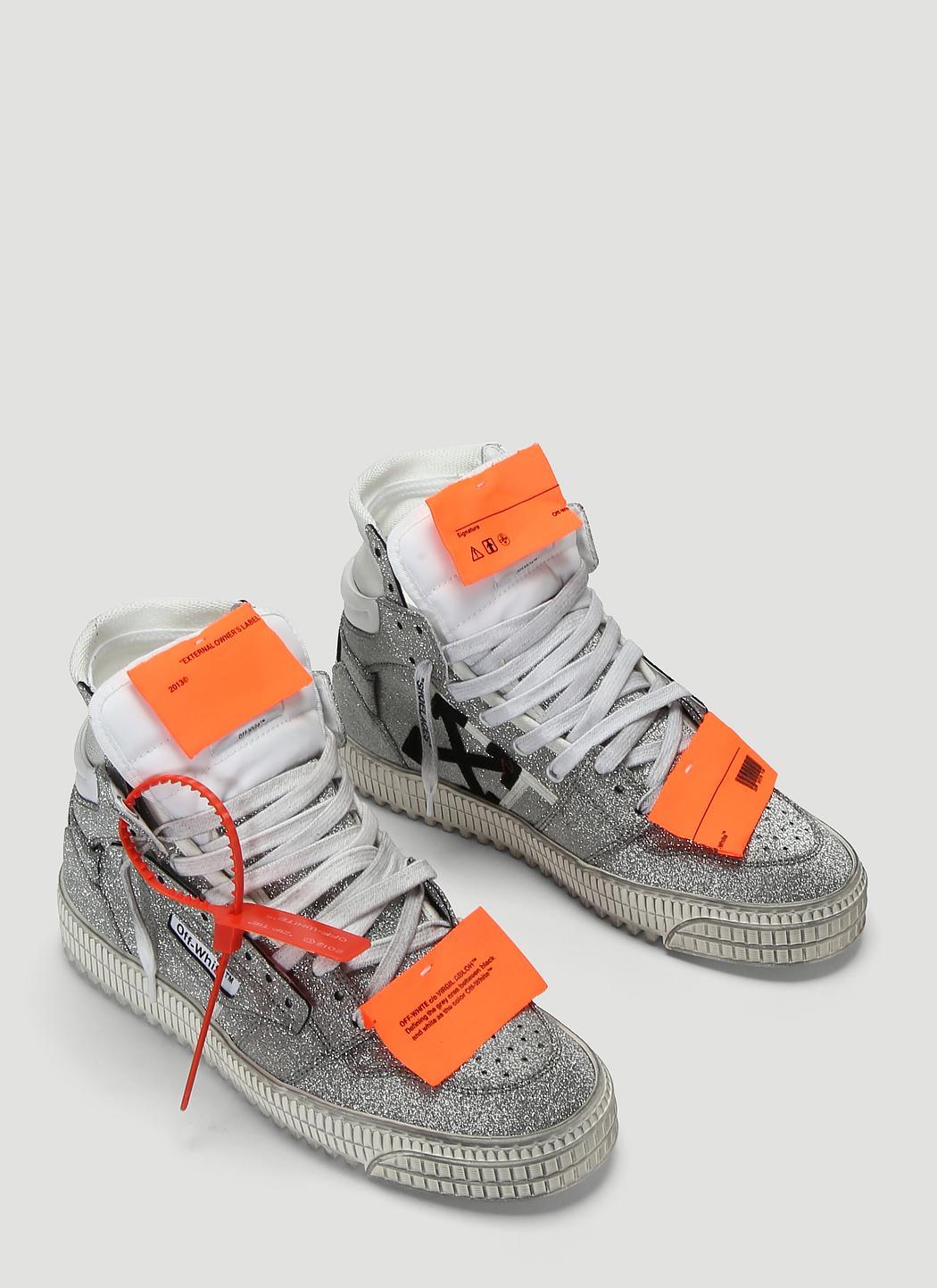 off white glitter off court sneakers