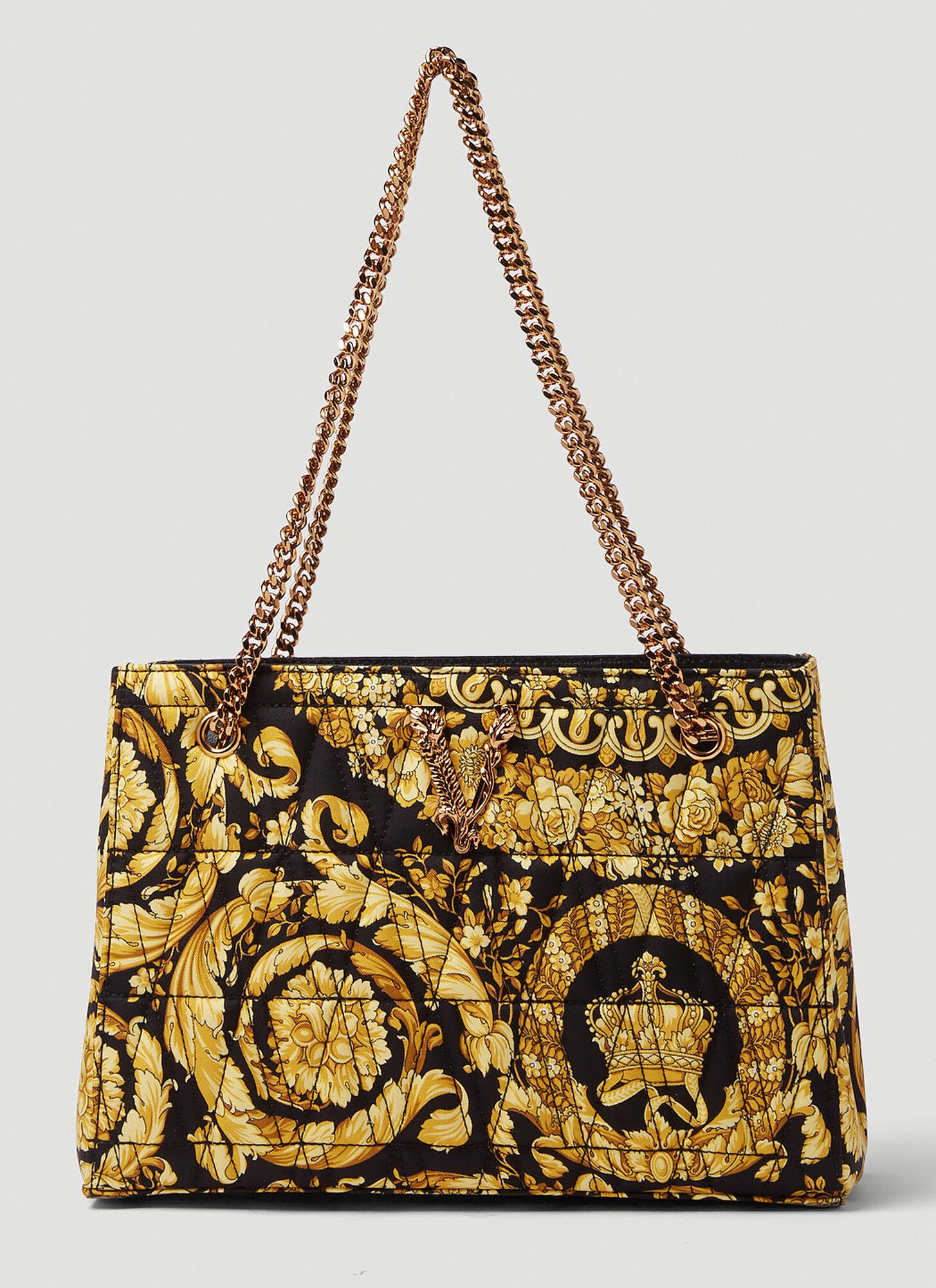 Versace Barocco Quilted Small Tote Bag in Metallic Lyst