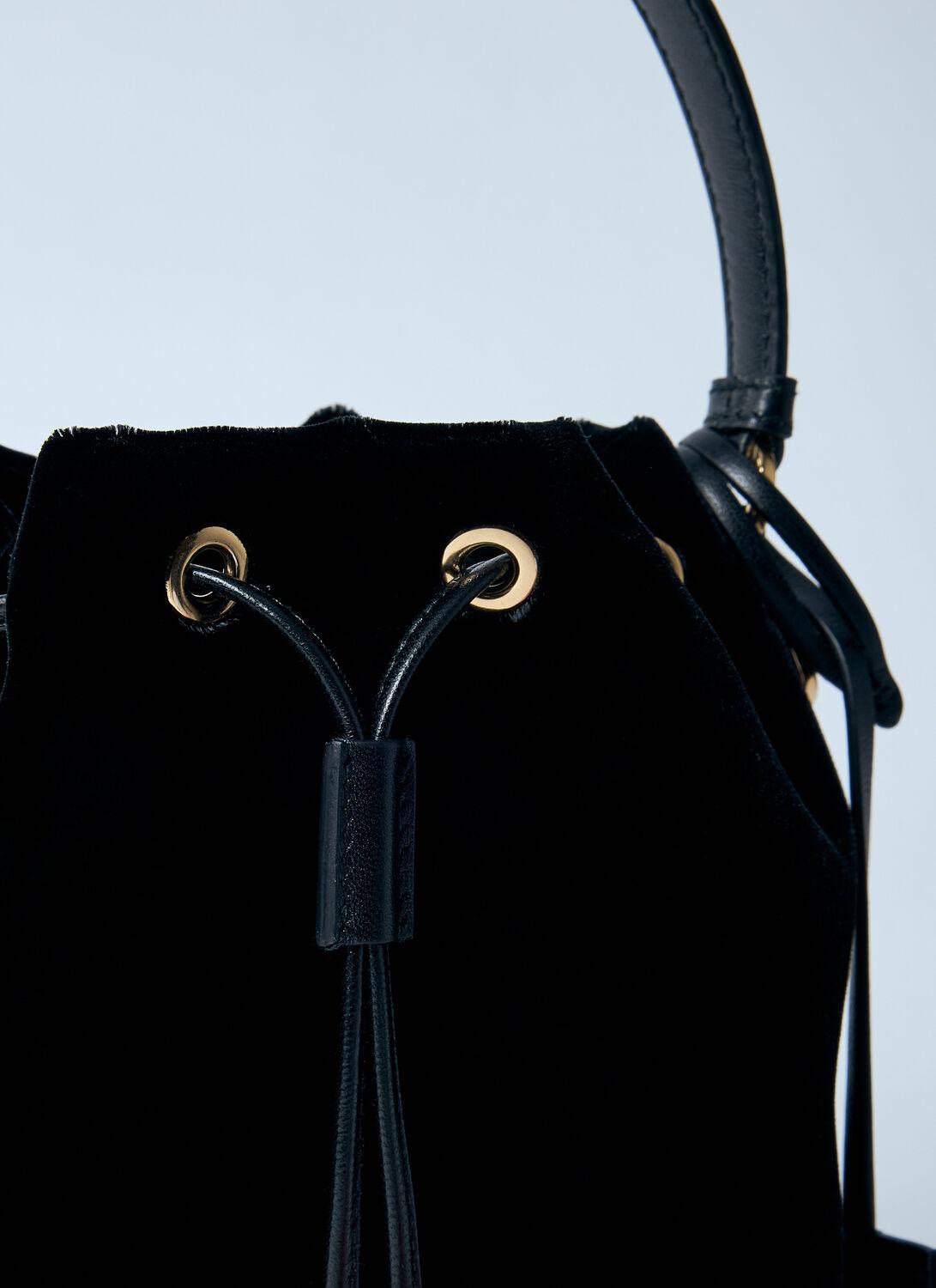 【PRADA】VELVET MINI BUCKET BAG Prada Velvet Mini Bag | Black | FARFETCH