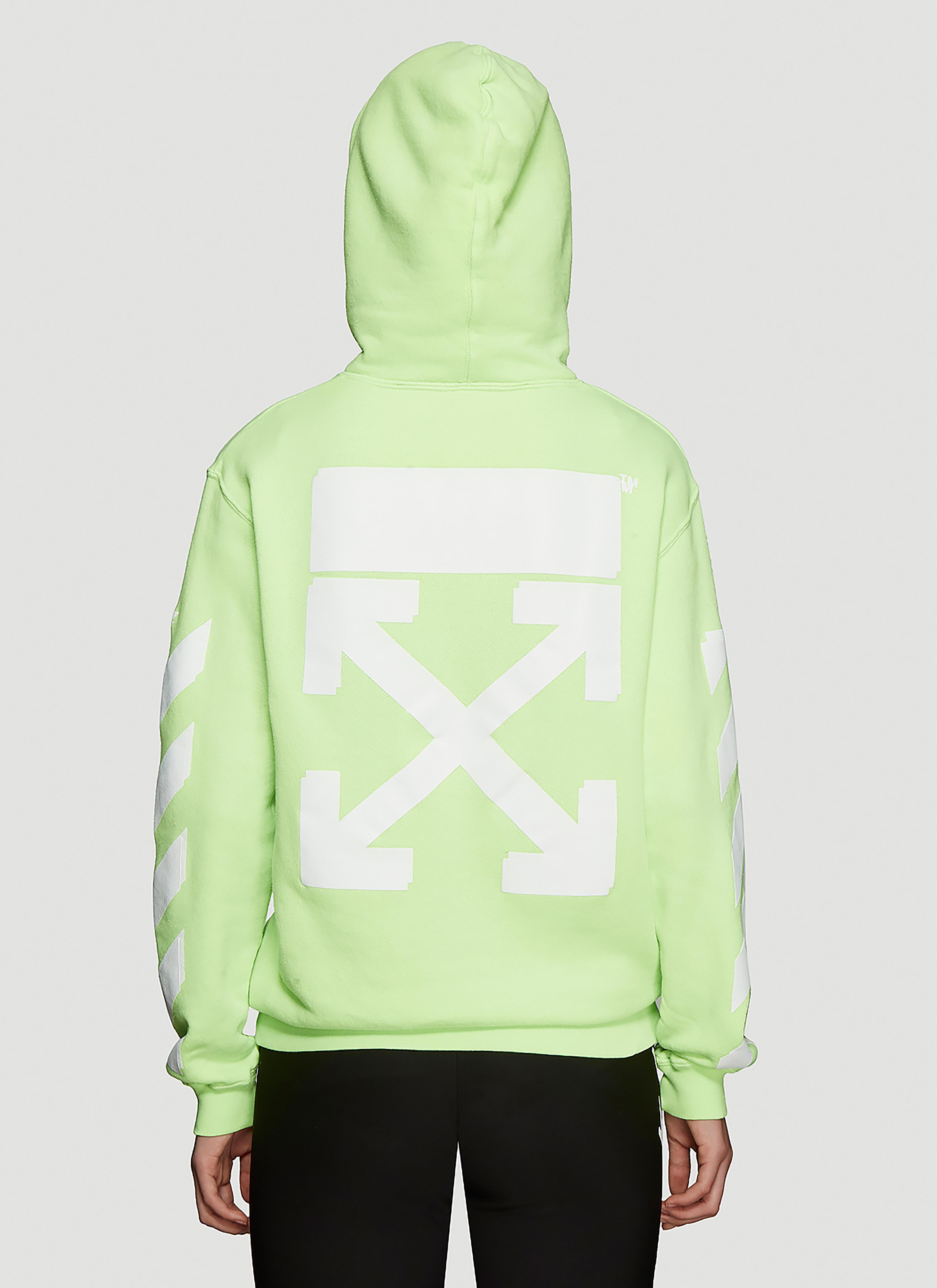 off white neon hoodie