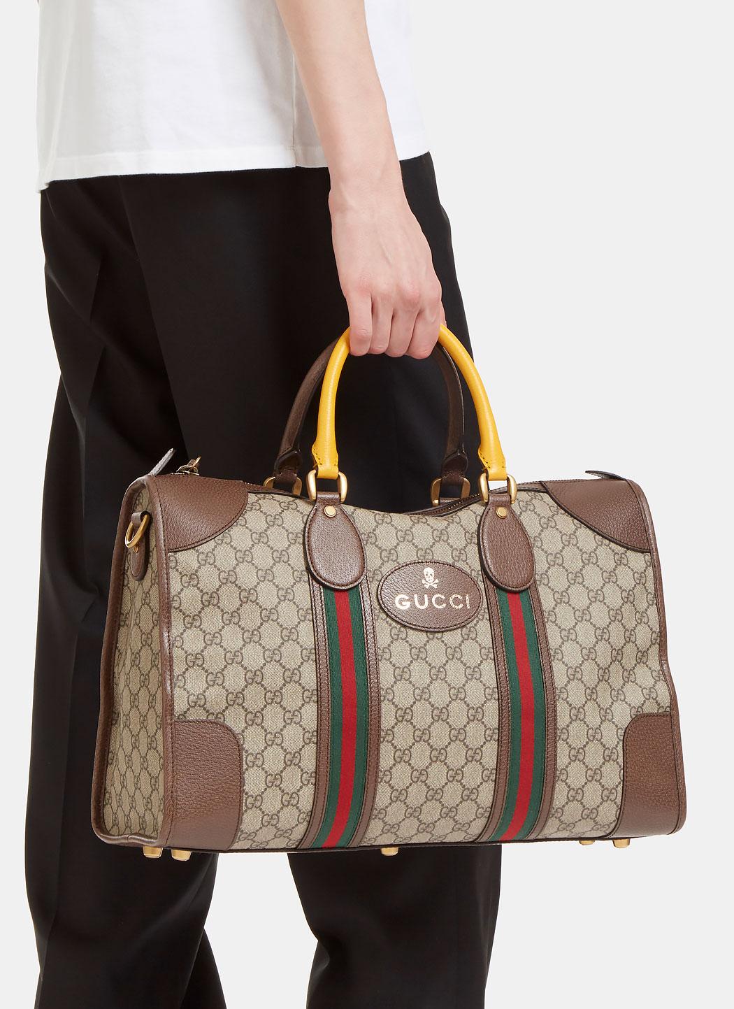 soft gg supreme duffle bag with web