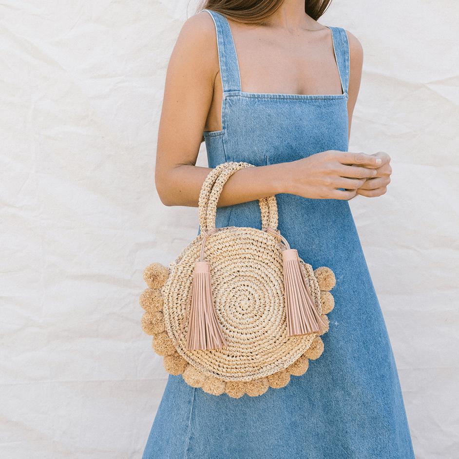 loeffler randall straw circle tote