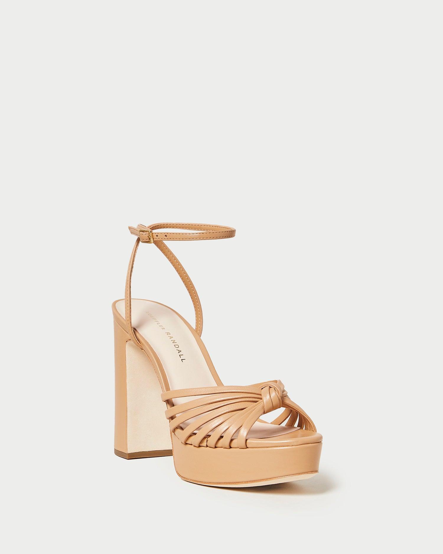 Loeffler Randall Rivka Dune Knot Platform Sandal in Natural | Lyst