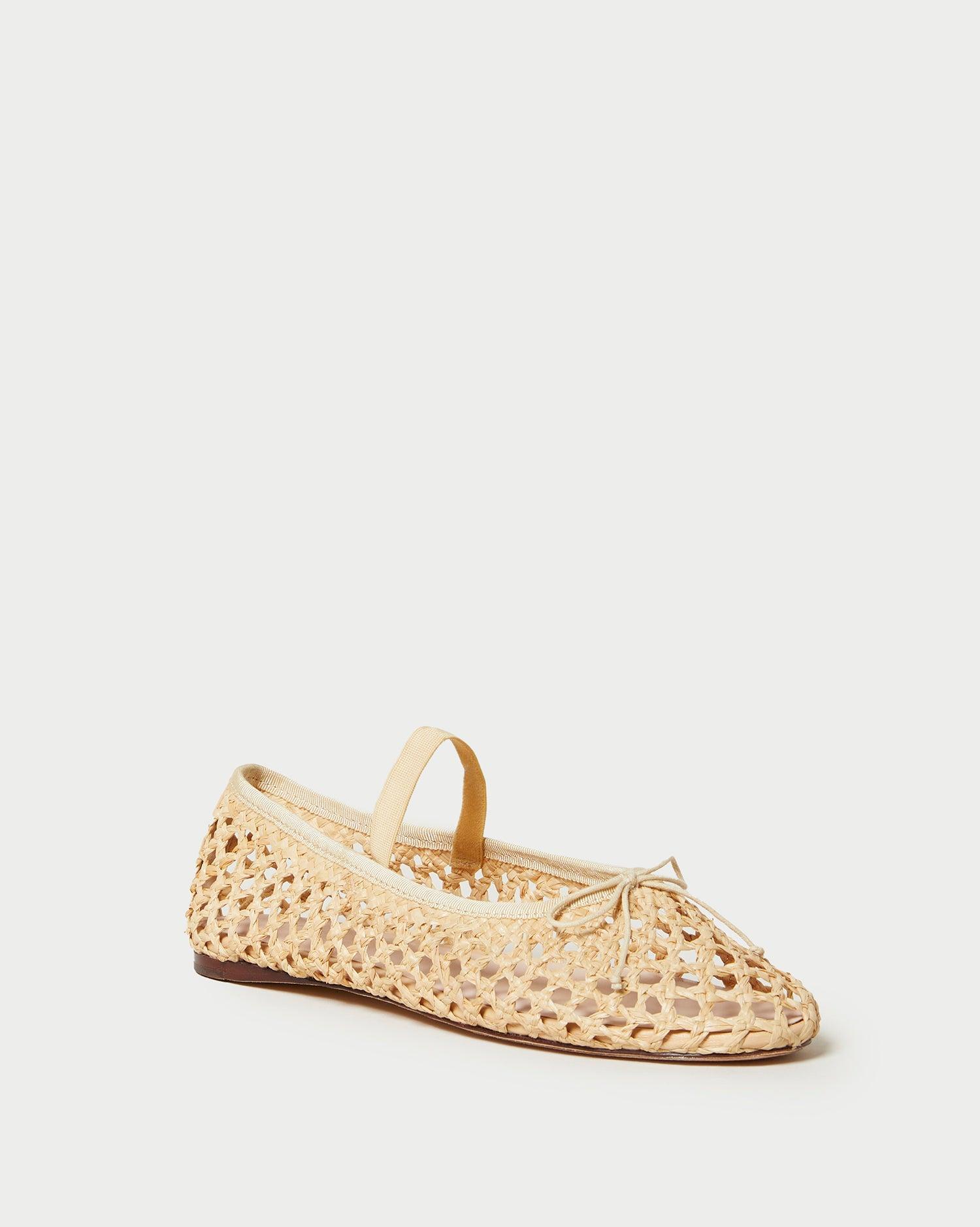 Loeffler Randall Leonie Natural Crochet Ballet Flat | Lyst