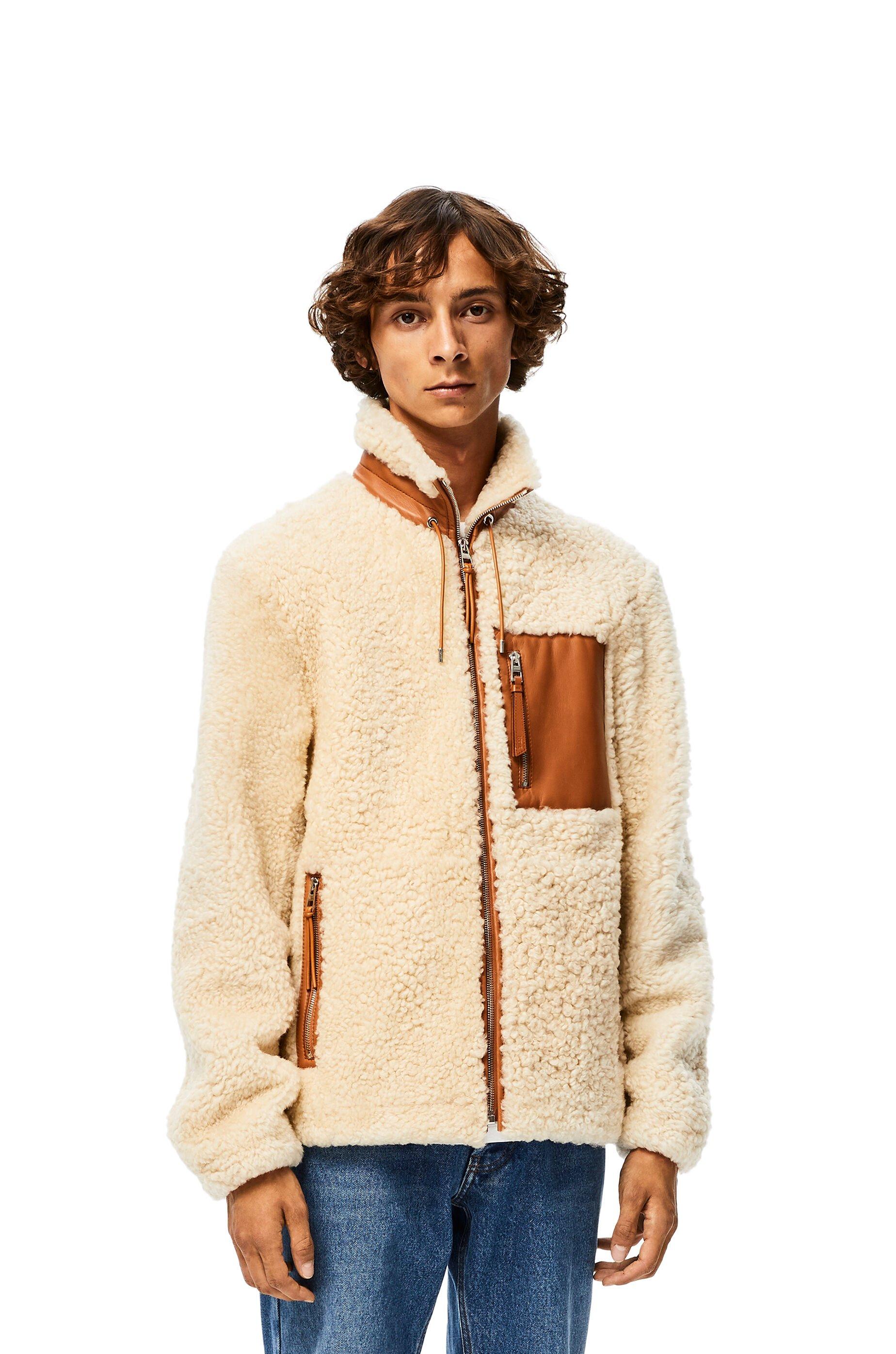 Loewe Fleece Shearling Jacket In Novack in White/Camel (Natural) for ...