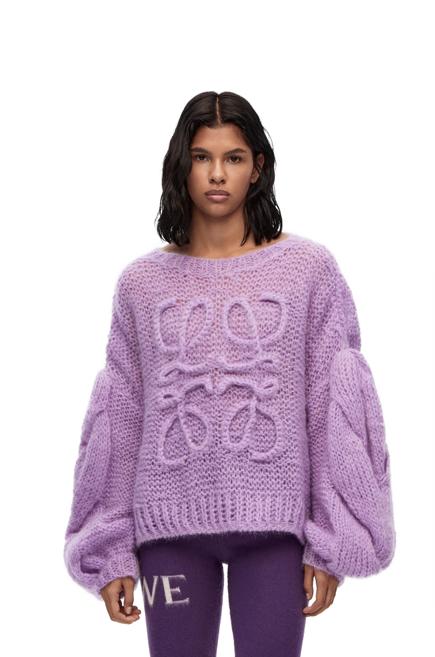 Loewe Anagram Sweater In Mohair in Purple | Lyst