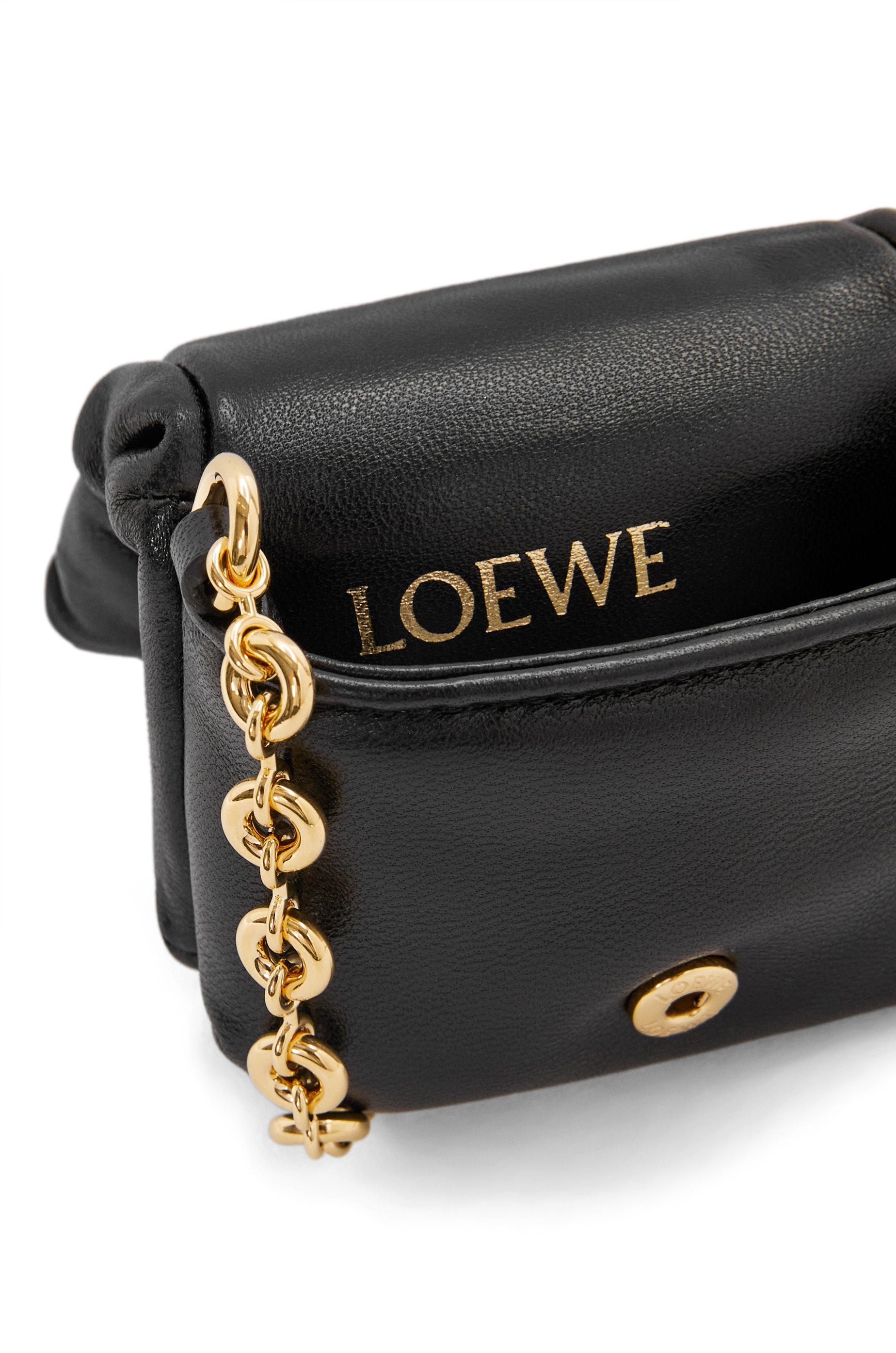 Buy Loewe Puffer Goya bag in black shiny nappa lambskin at the Park Avenue  boutique. Loewe Puffer Goya bag in black shiny nappa lambskin from the best  world brands with delivery across