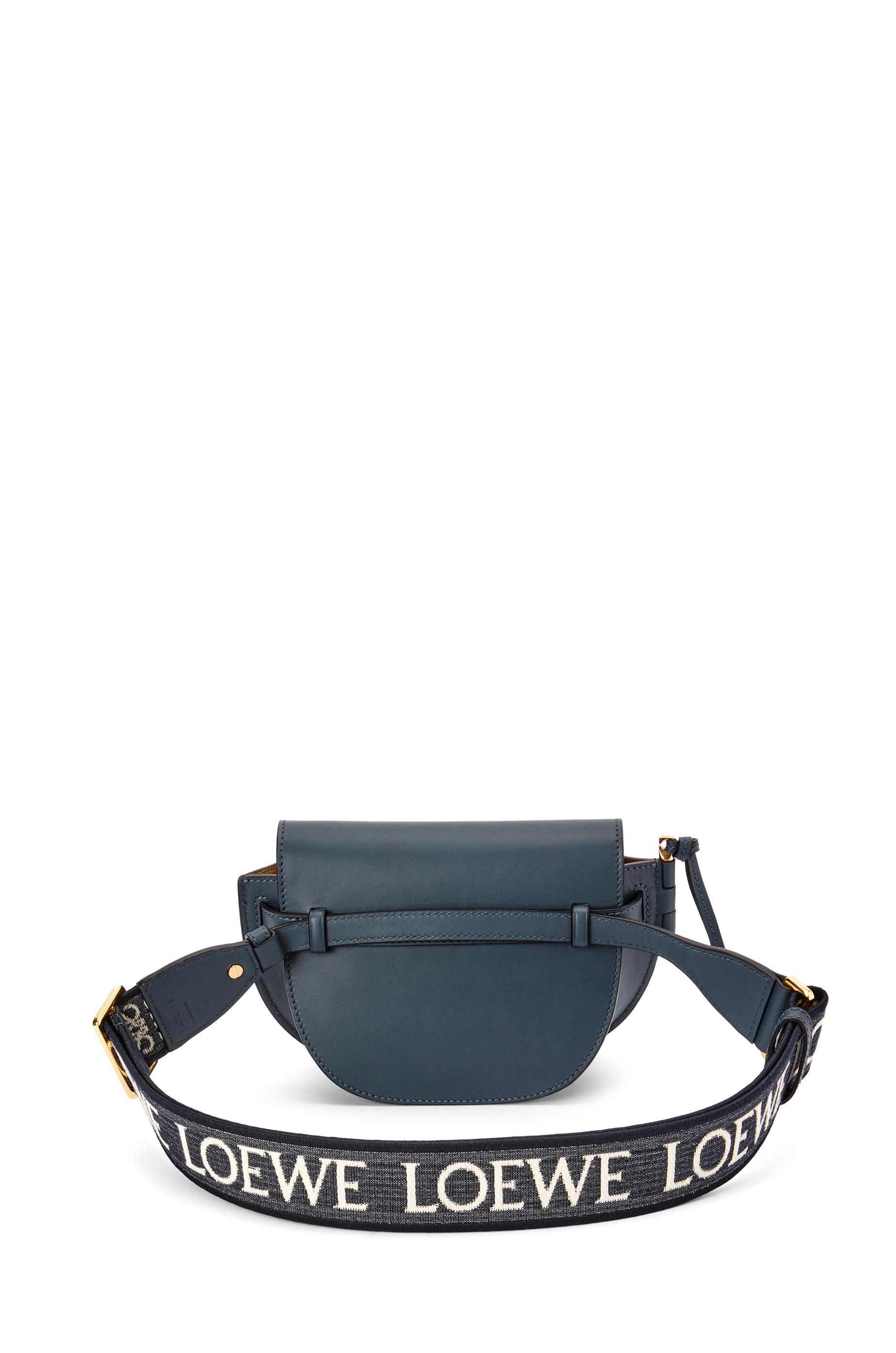 mini gate dual bag in soft calfskin and jacquard
