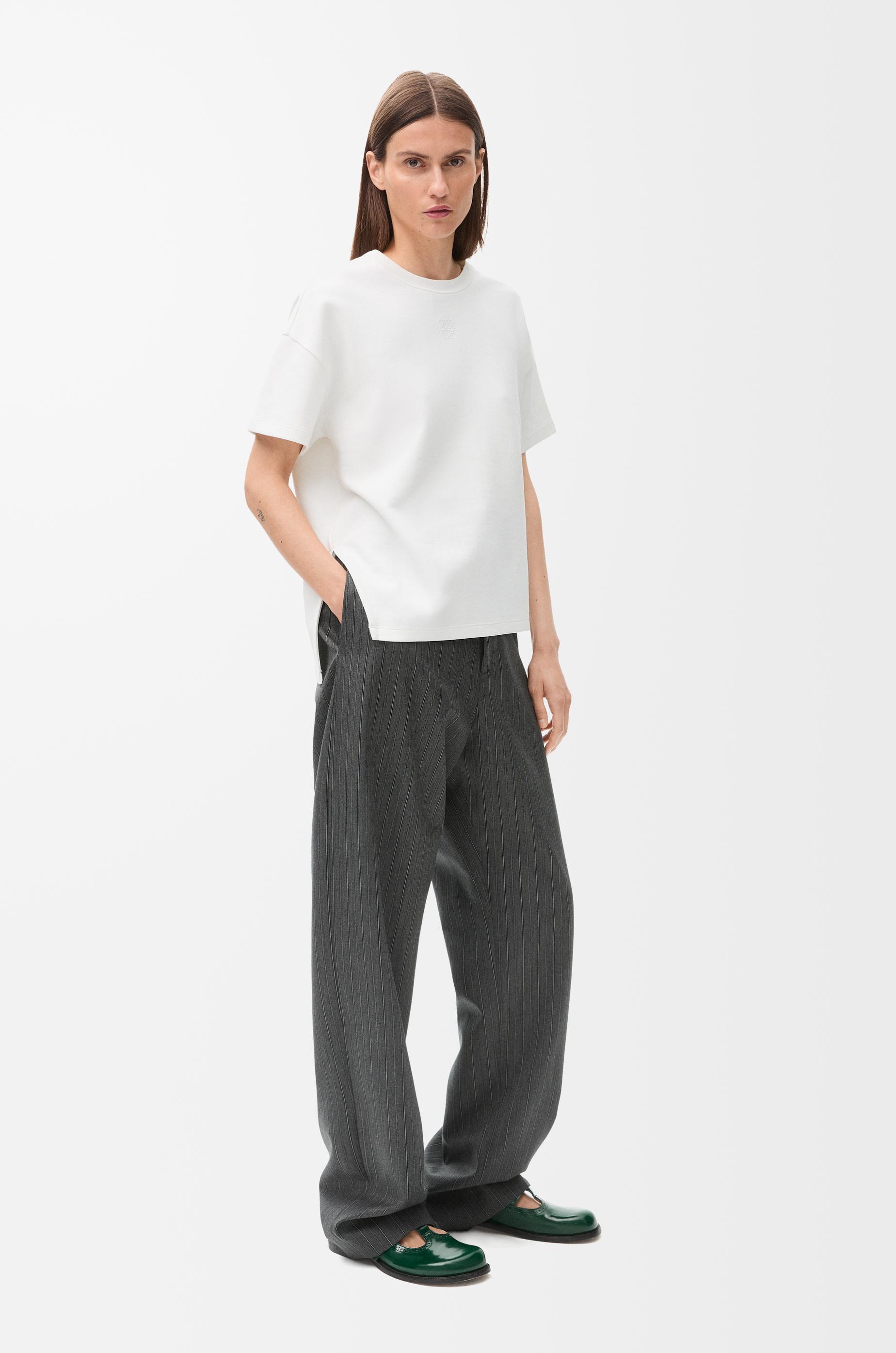 LOEWE Asymmetric cotton-blend T-shirt アシンメトリーTシャツ Asymmetric t-shirt in cotton blend Red - LOEWE