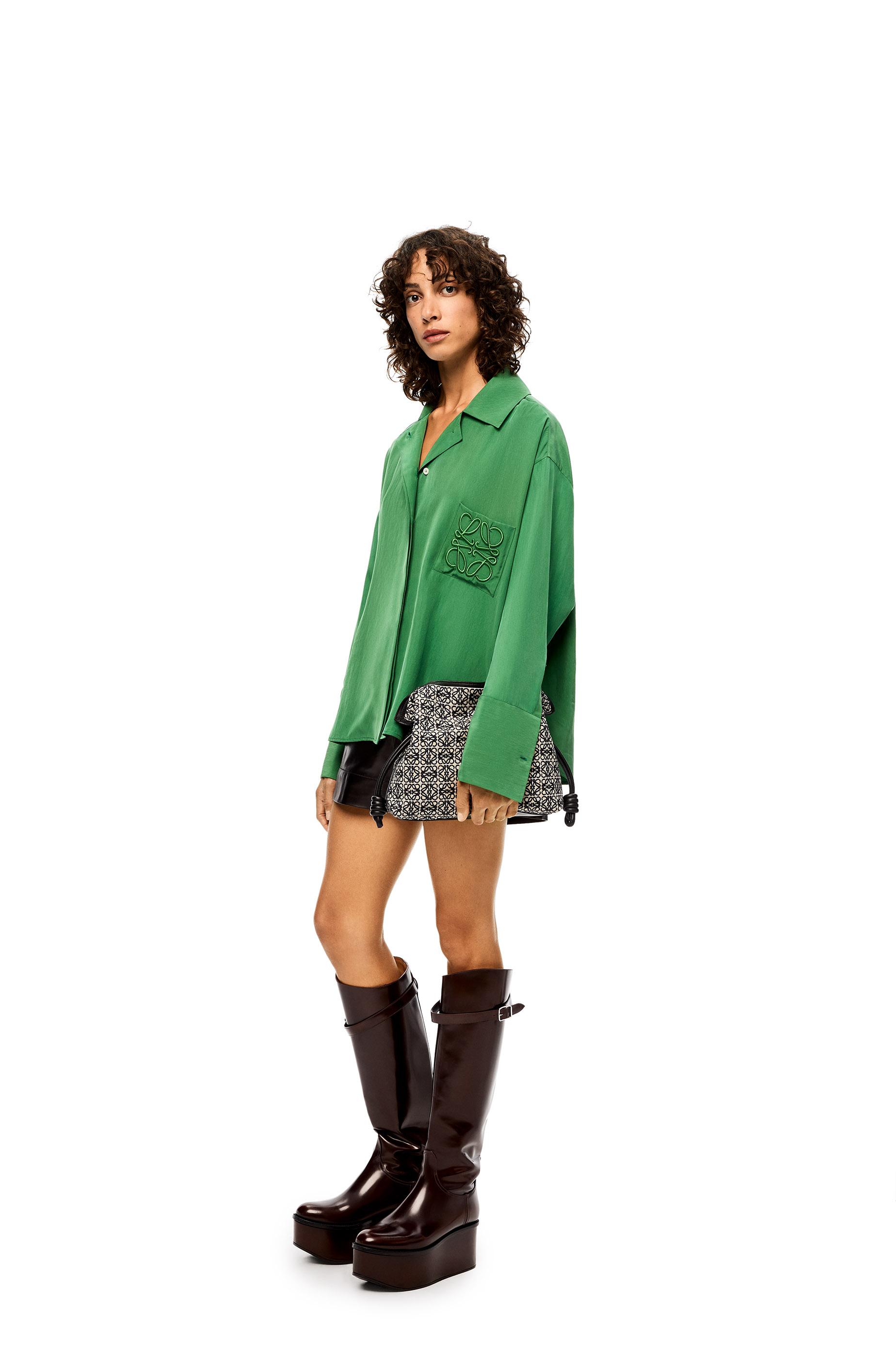 Loewe Luxury Pyjama Blouse In Silk For Women in Green | Lyst