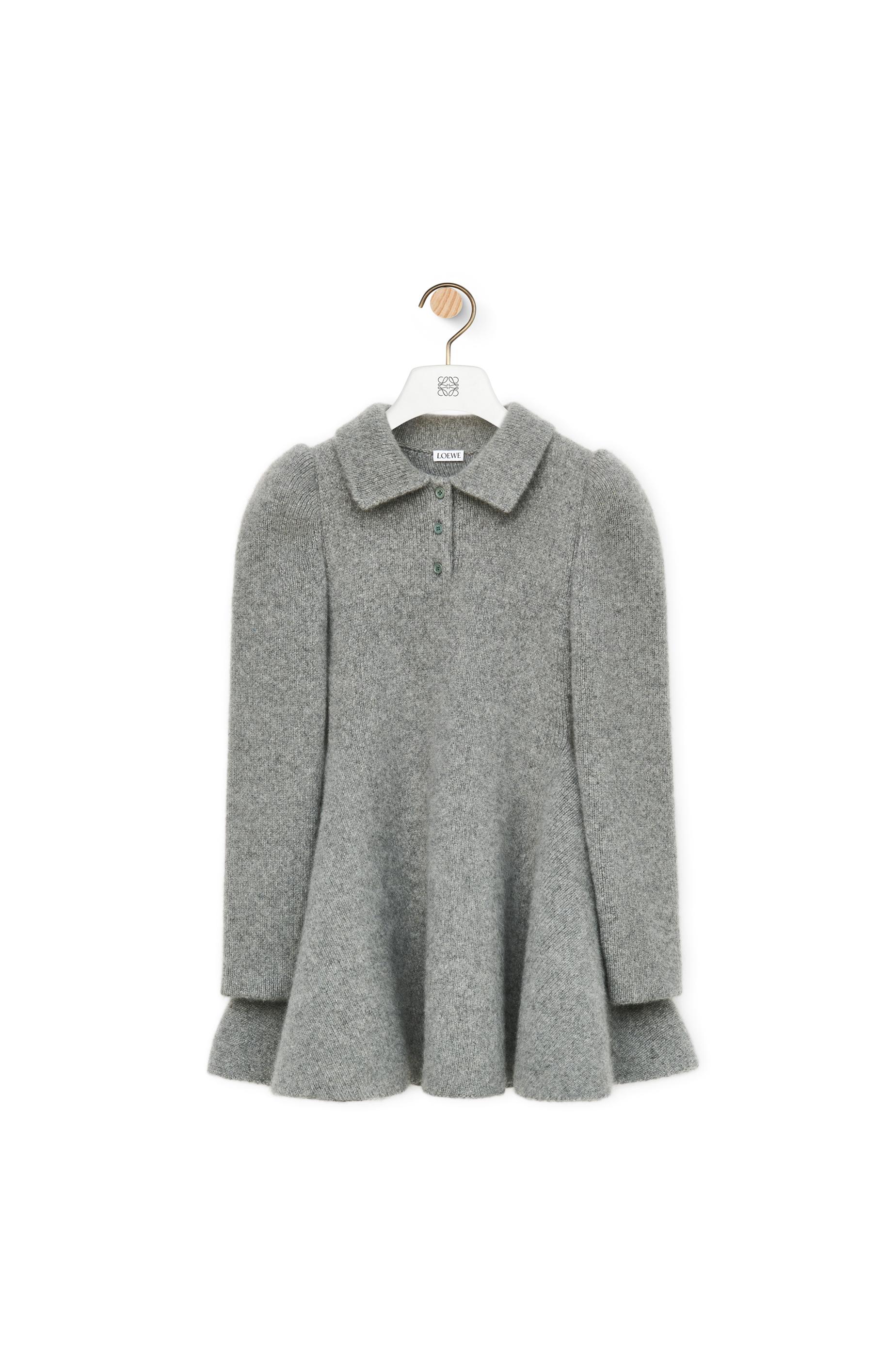 Loewe Luxury Mini Dress In Cashmere And Mohair For in Grey | Lyst UK