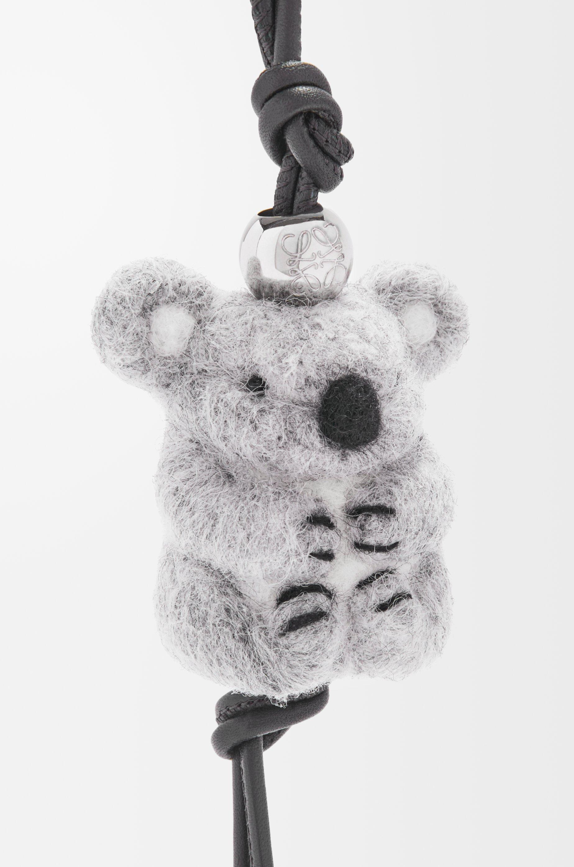 Loewe Luxury Koala Charm In Felt And Calfskin in Gray | Lyst