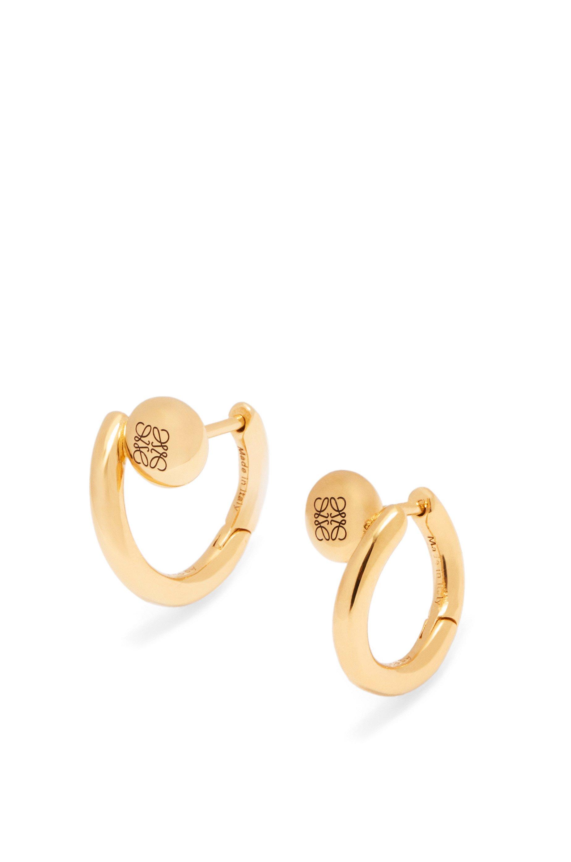 ピアス LOEWE GOLD-PLATED ANAGRAM PEBBLE BUTTON EARRINGS Loewe Gold-plated Anagram Pebble button earrings | TheDoubleF