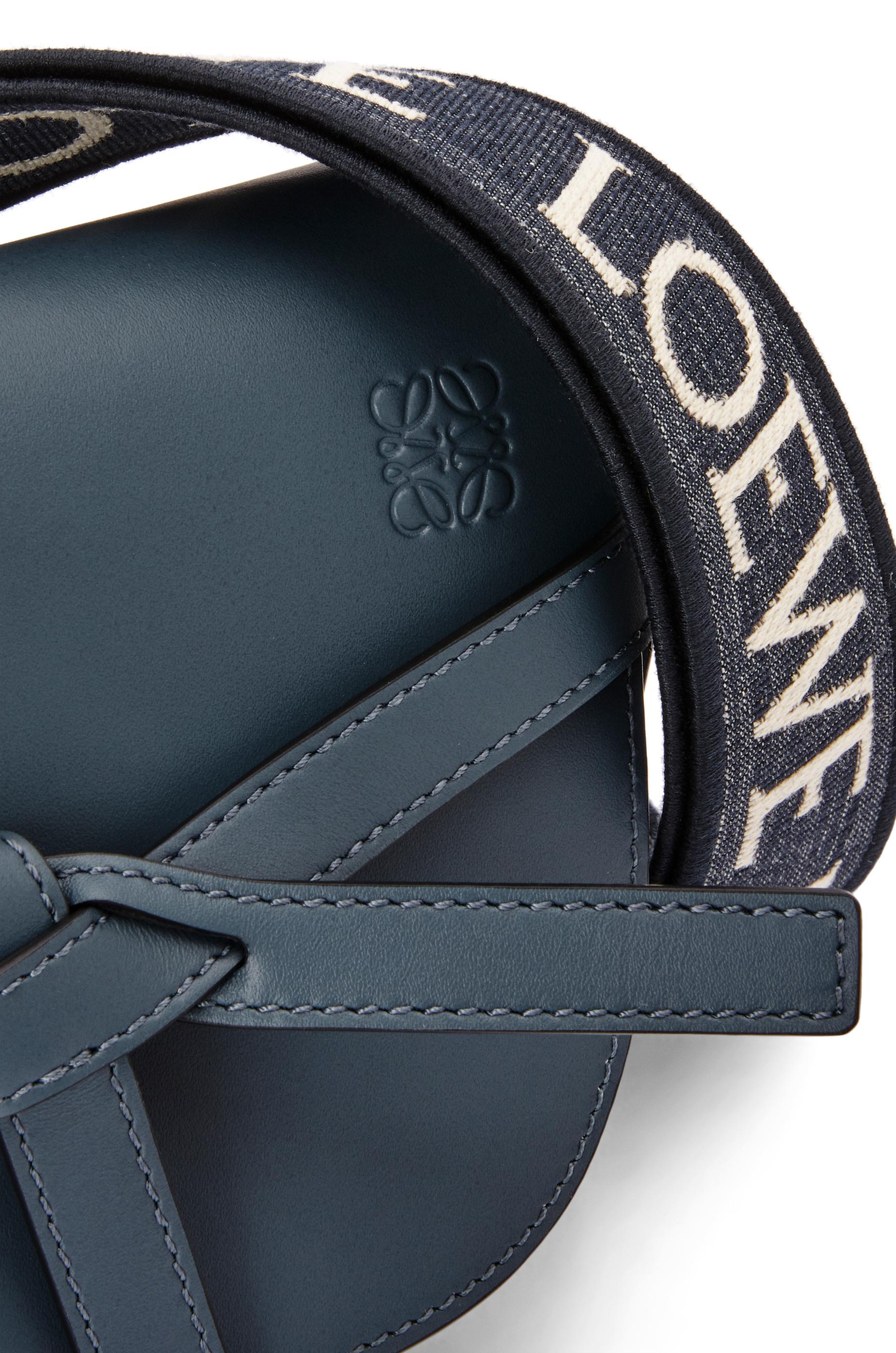 mini gate dual bag in soft calfskin and jacquard