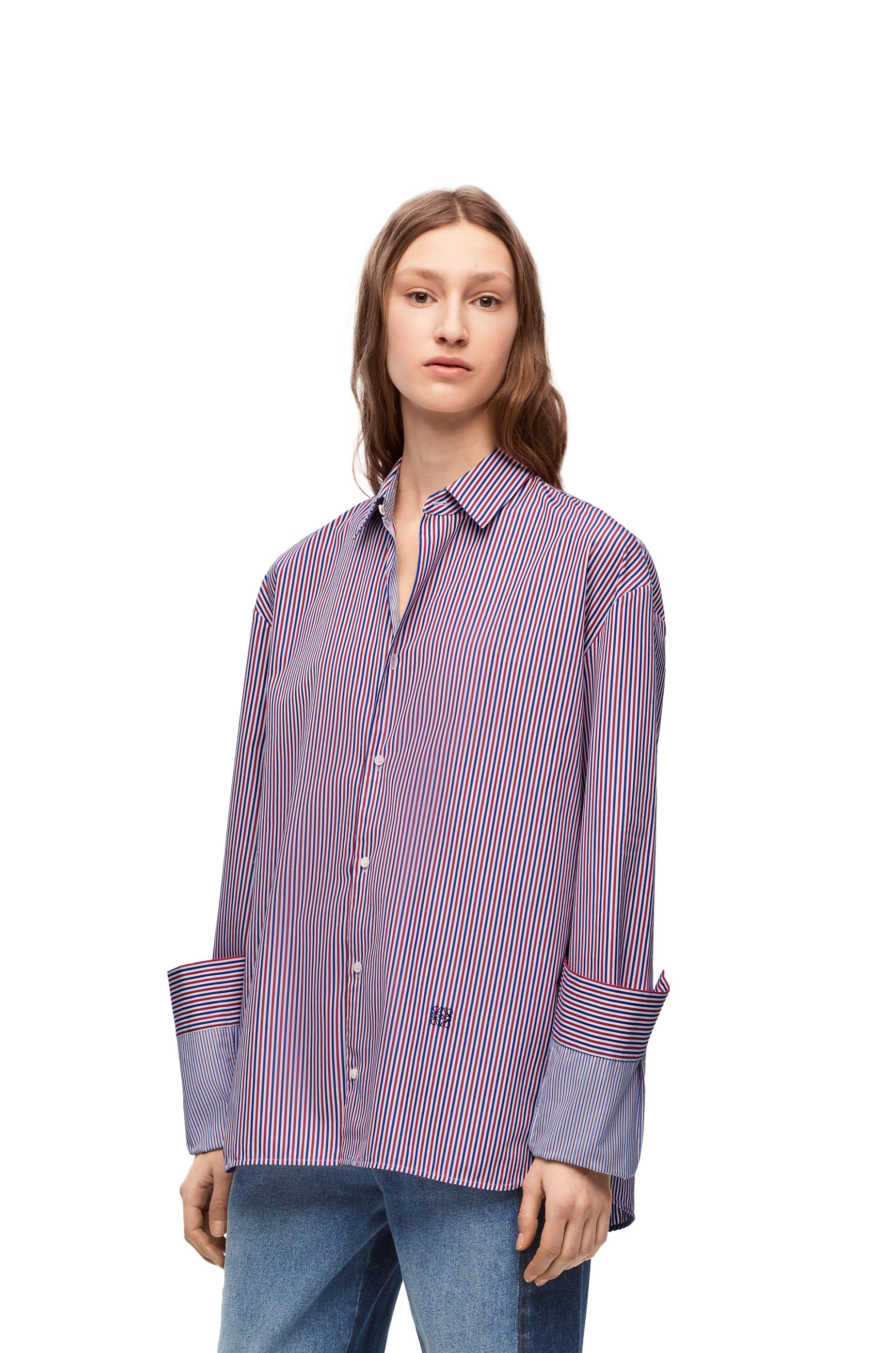 Loewe Luxury Turn-up Shirt In Striped Cotton in Purple | Lyst