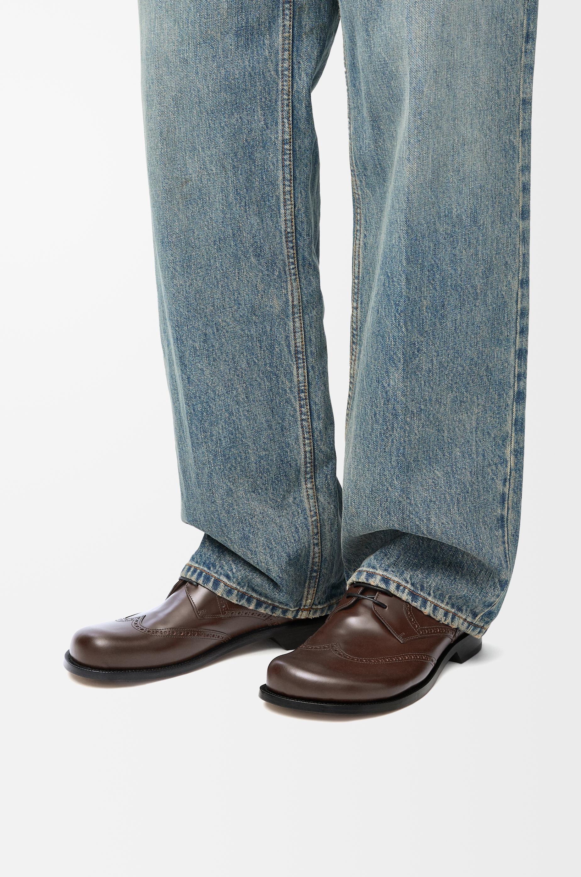 Loewe Campo Brogue Derby In Brushed Calfskin for Men | Lyst