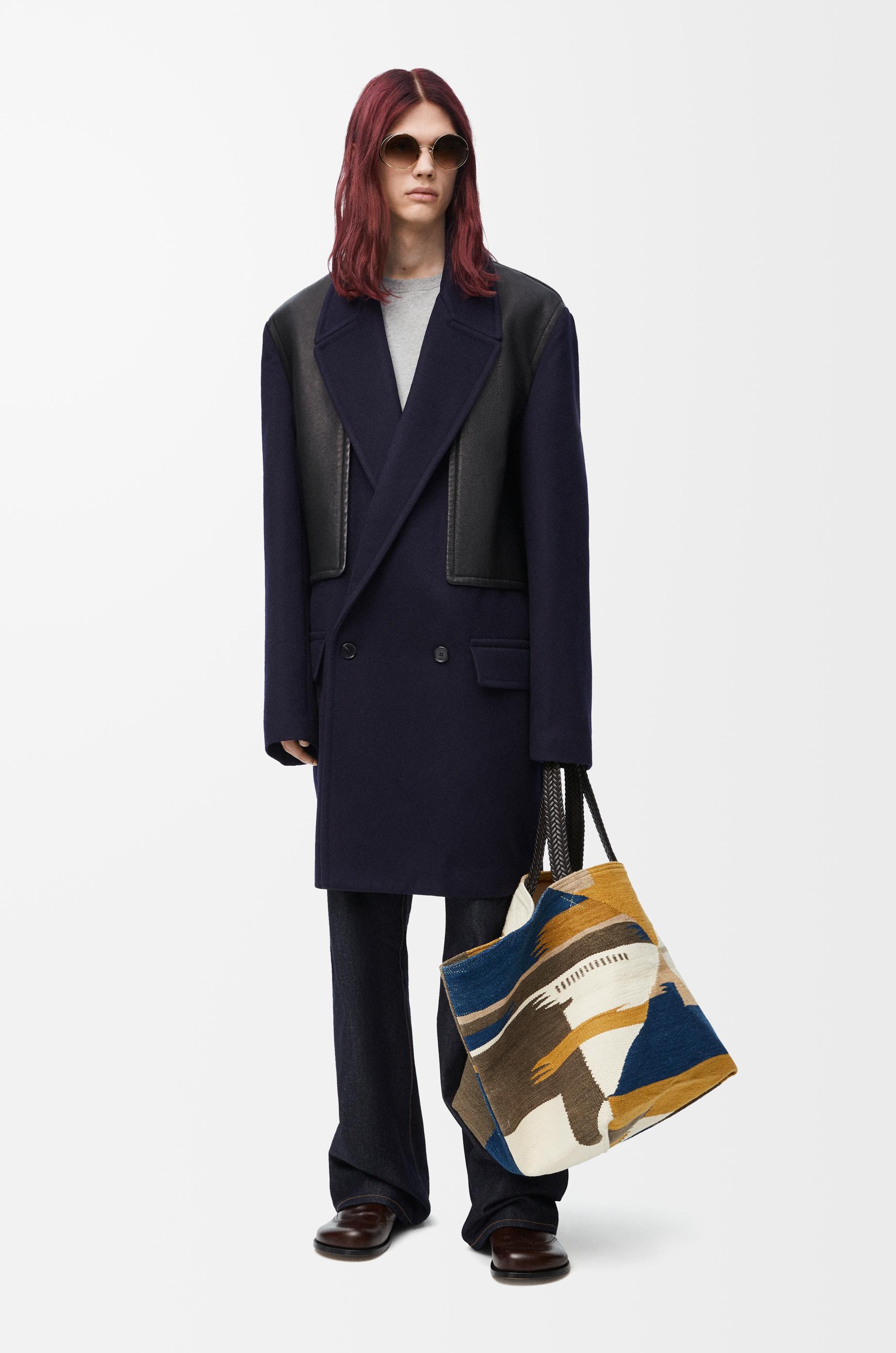 【送料&関税込】Loewe Midnight Blue Wool Coat Sweater in wool Blue - LOEWE