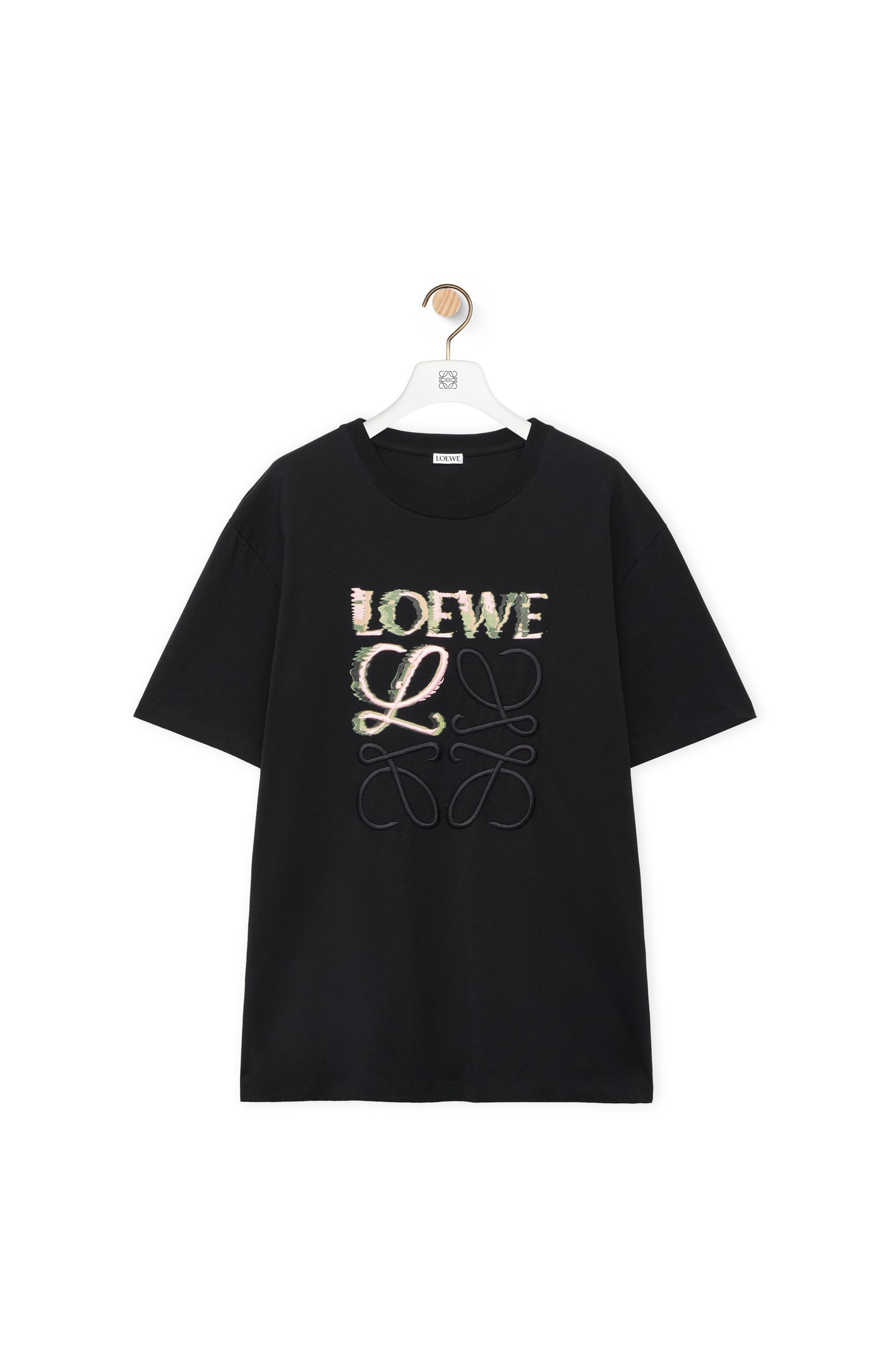 Loewe Glitch Anagram T-shirt in Black for Men | Lyst UK